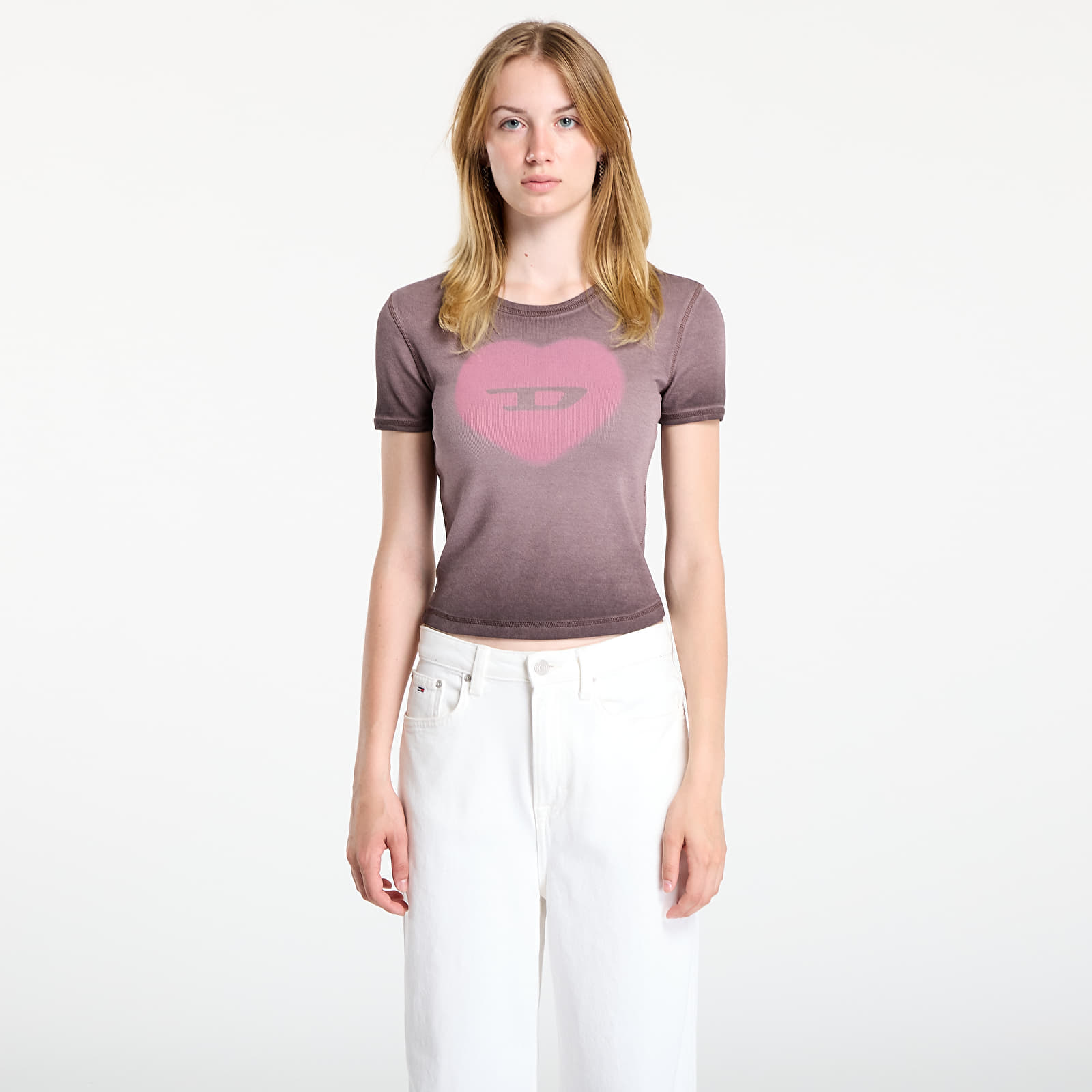 Moteriški marškinėliai Diesel T-Ele T-Shirt Brown