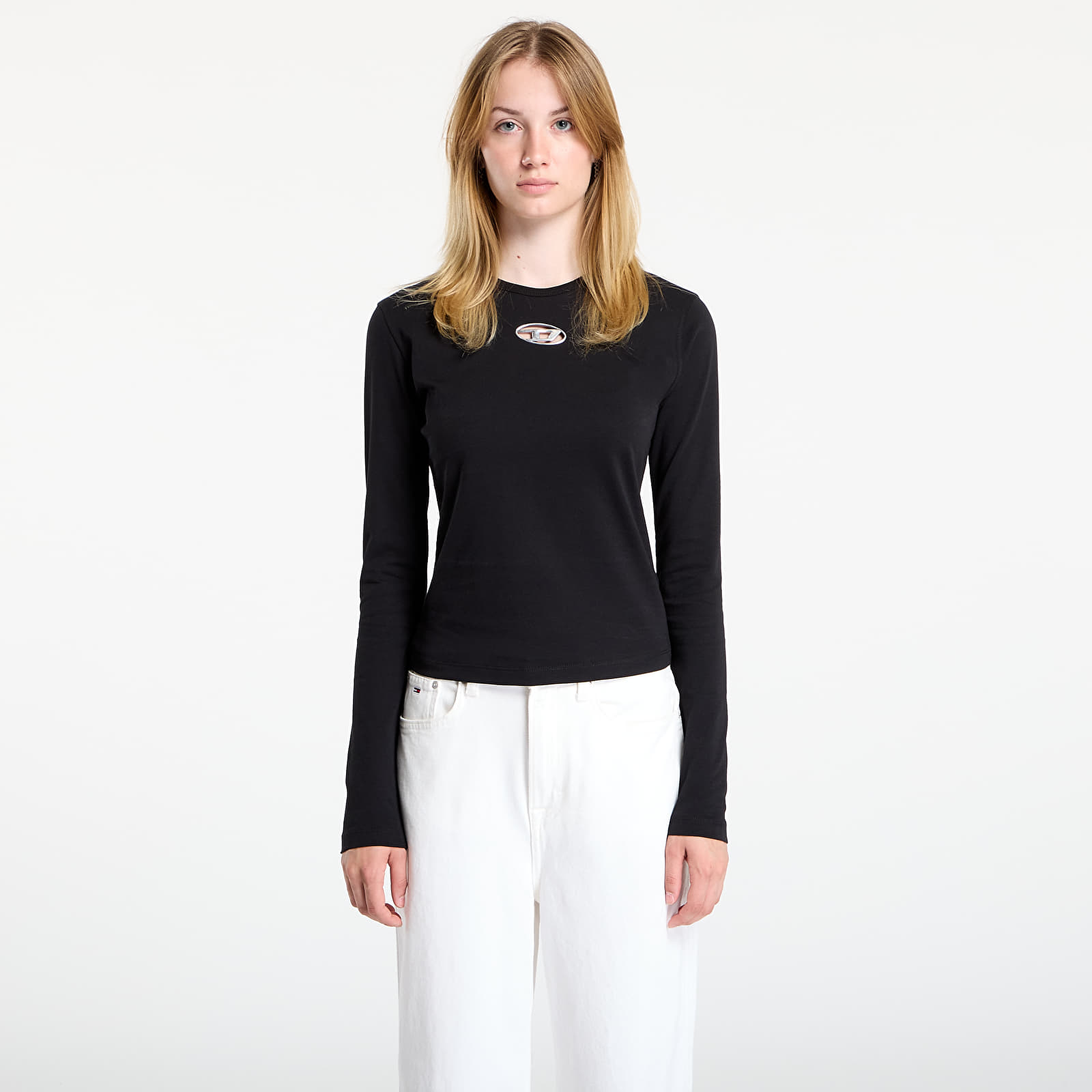 T-shirts til kvinder Diesel T-Uncutie-Long-Ls-Od T-Shirt Black