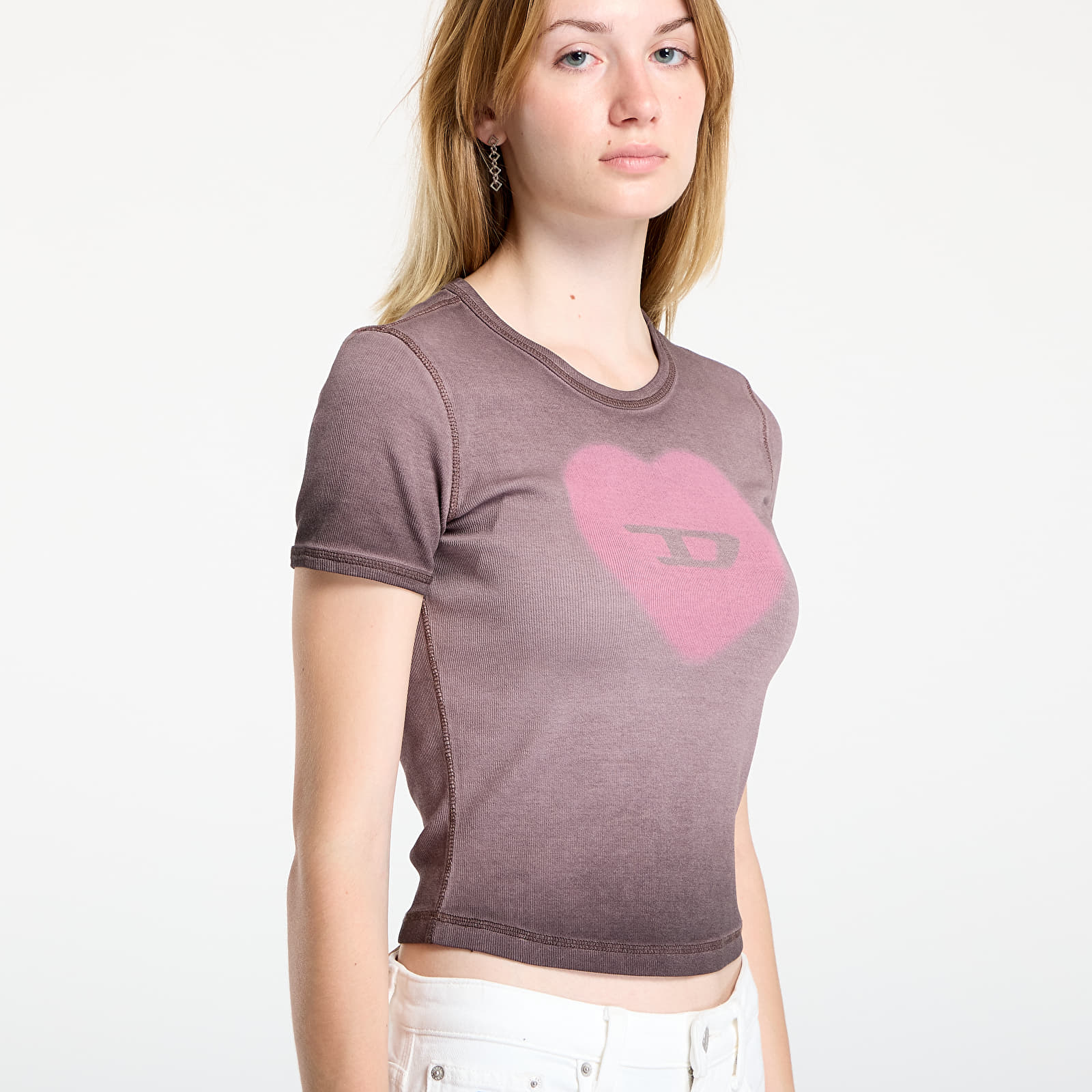 Moteriški marškinėliai Diesel T-Ele T-Shirt Brown