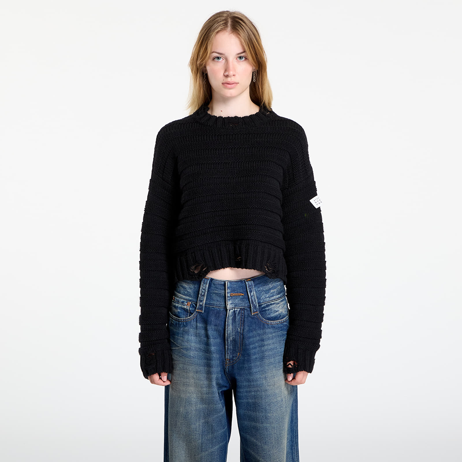 Дамски суичъри MM6 Rtw Avp Crewneck Black