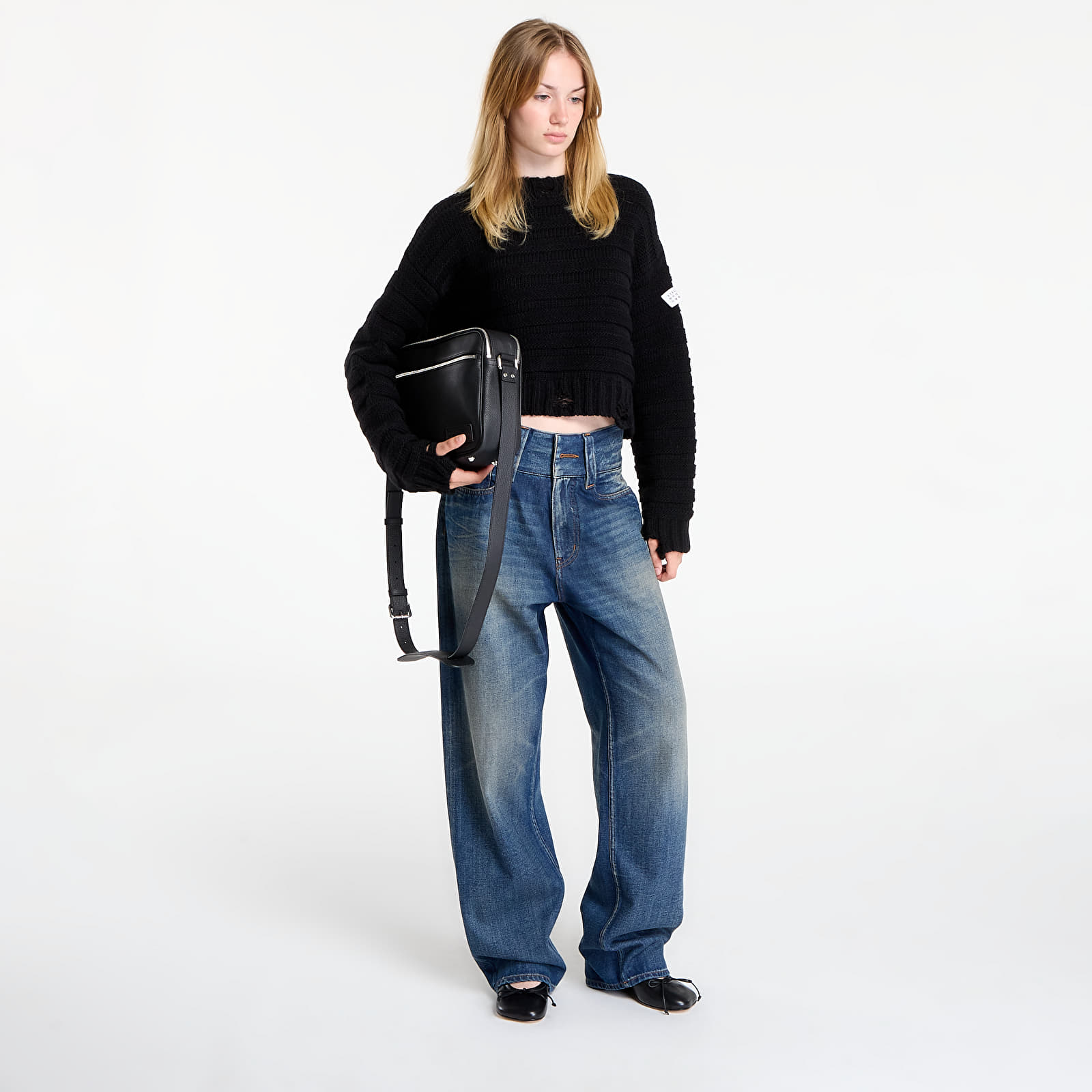 Дамски суичъри MM6 Rtw Avp Crewneck Black