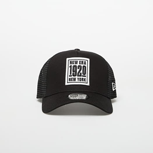 Hætte New Era New York 9FORTY Aframe Essential Patch Trucker Cap Black