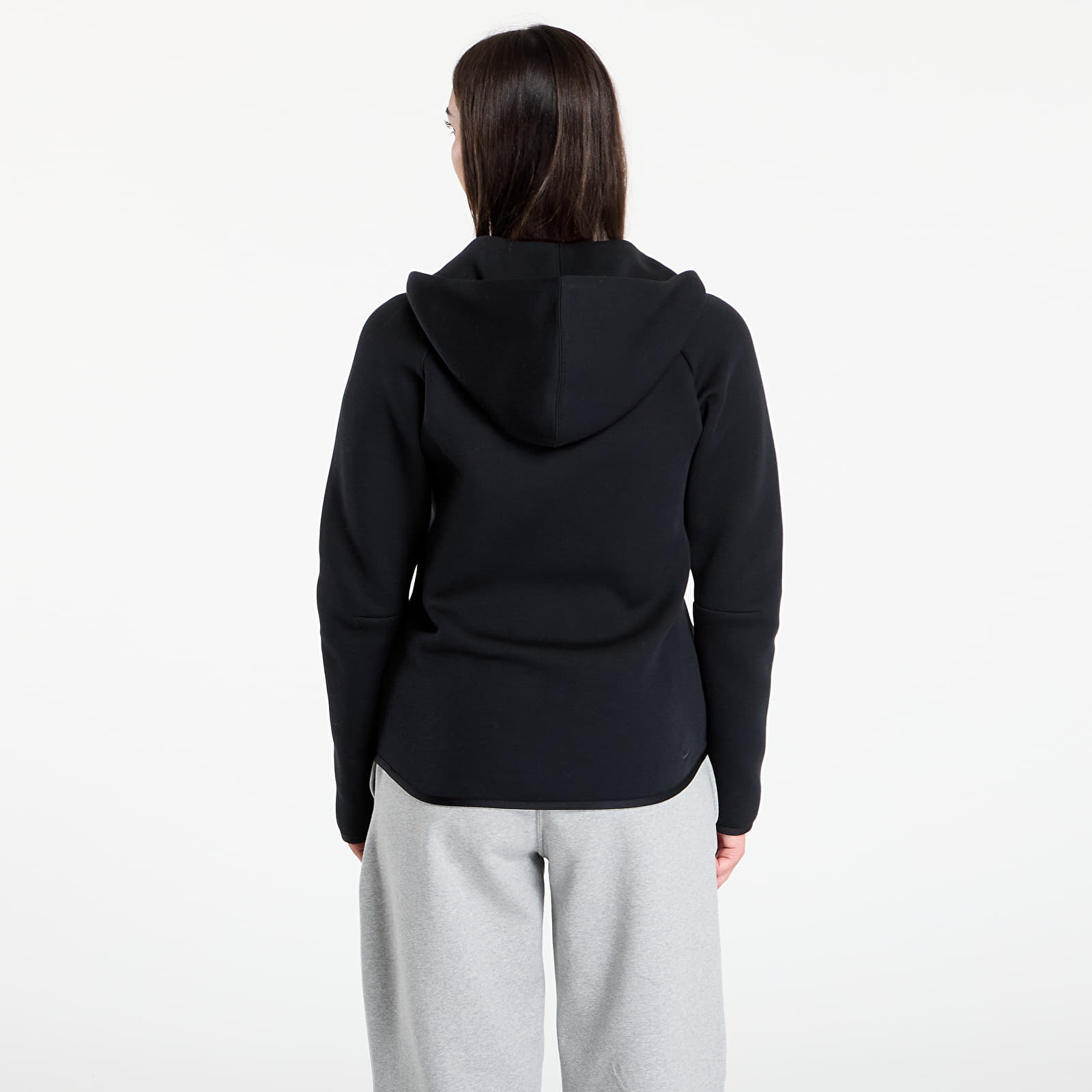 Női kapucnis pulcsik Nike Sportswear Tech Fleece Windrunner Women's Full-Zip Hoodie Black/ Black