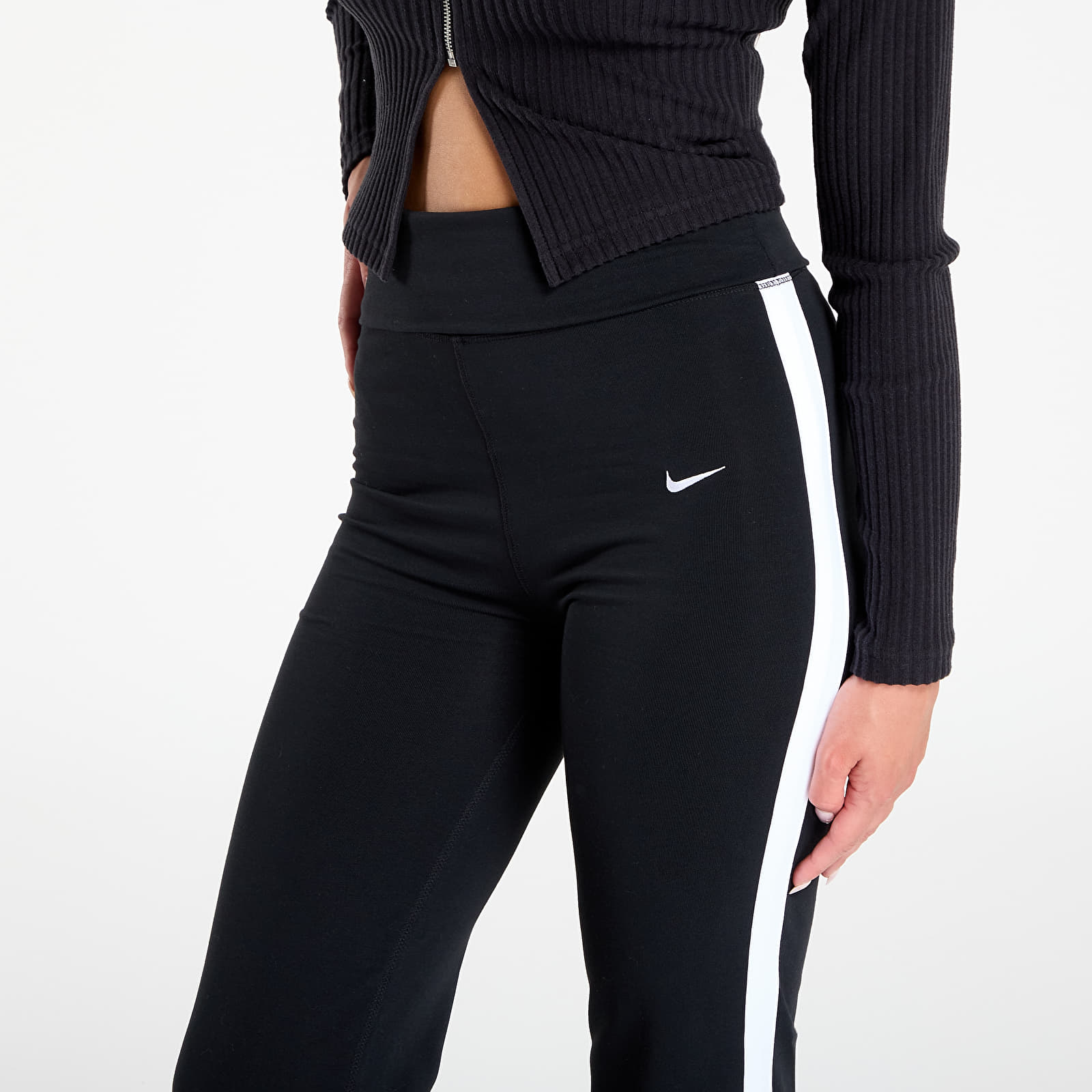 Női nadrágok Nike Sportswear Women's High-Waisted Pants Black/ White