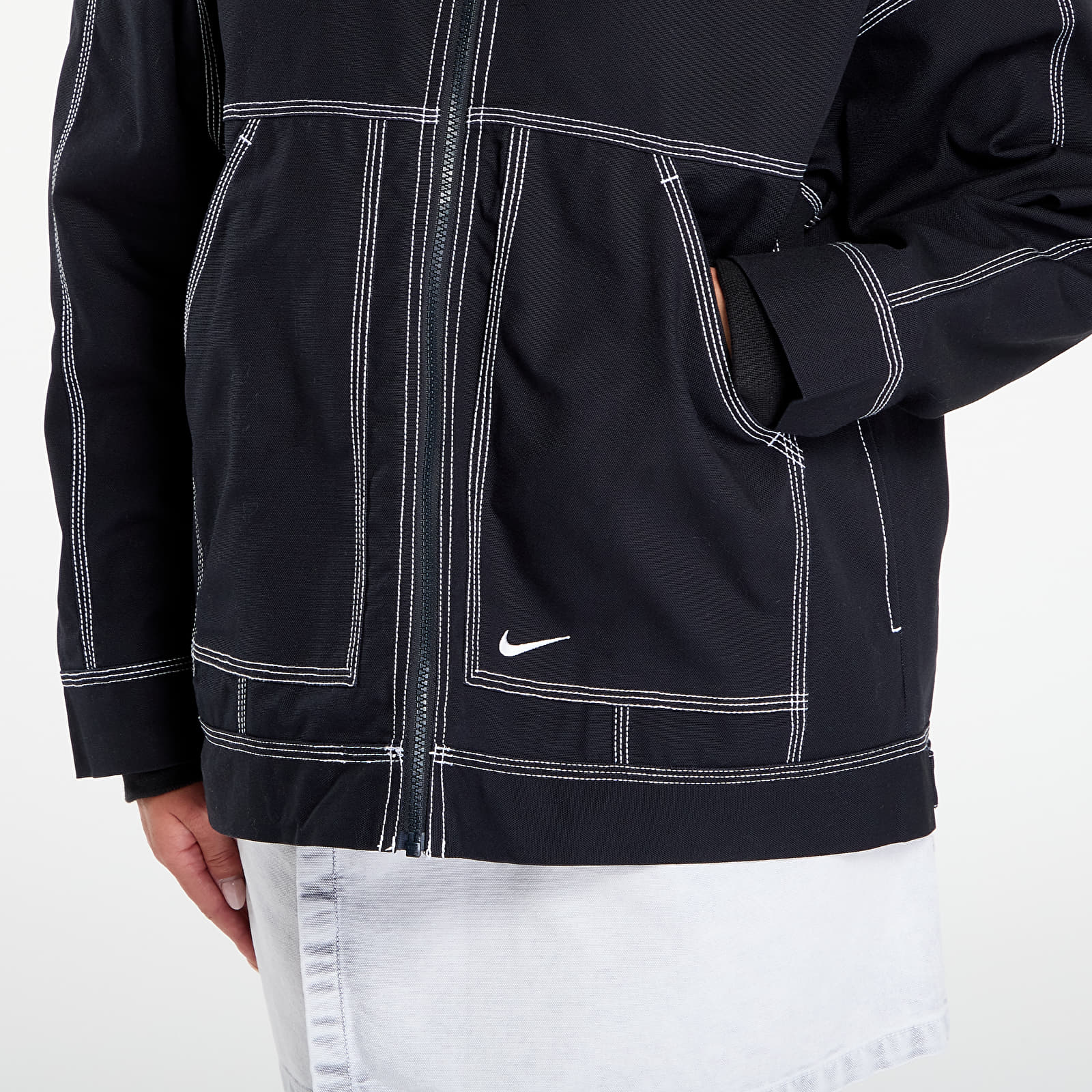 Women's jackets Nike Sportswear Women's Oversized Graphic Cargo Jacket Black/ Summit White