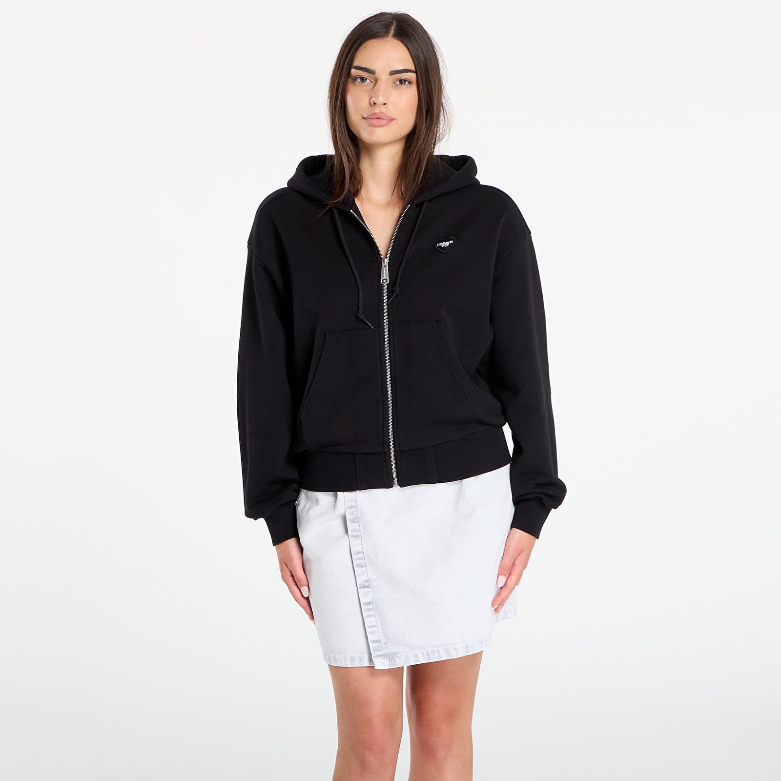 Hættetrøjer og sweatshirts Carhartt WIP W' Hooded Heart II Hartt Jacket Black