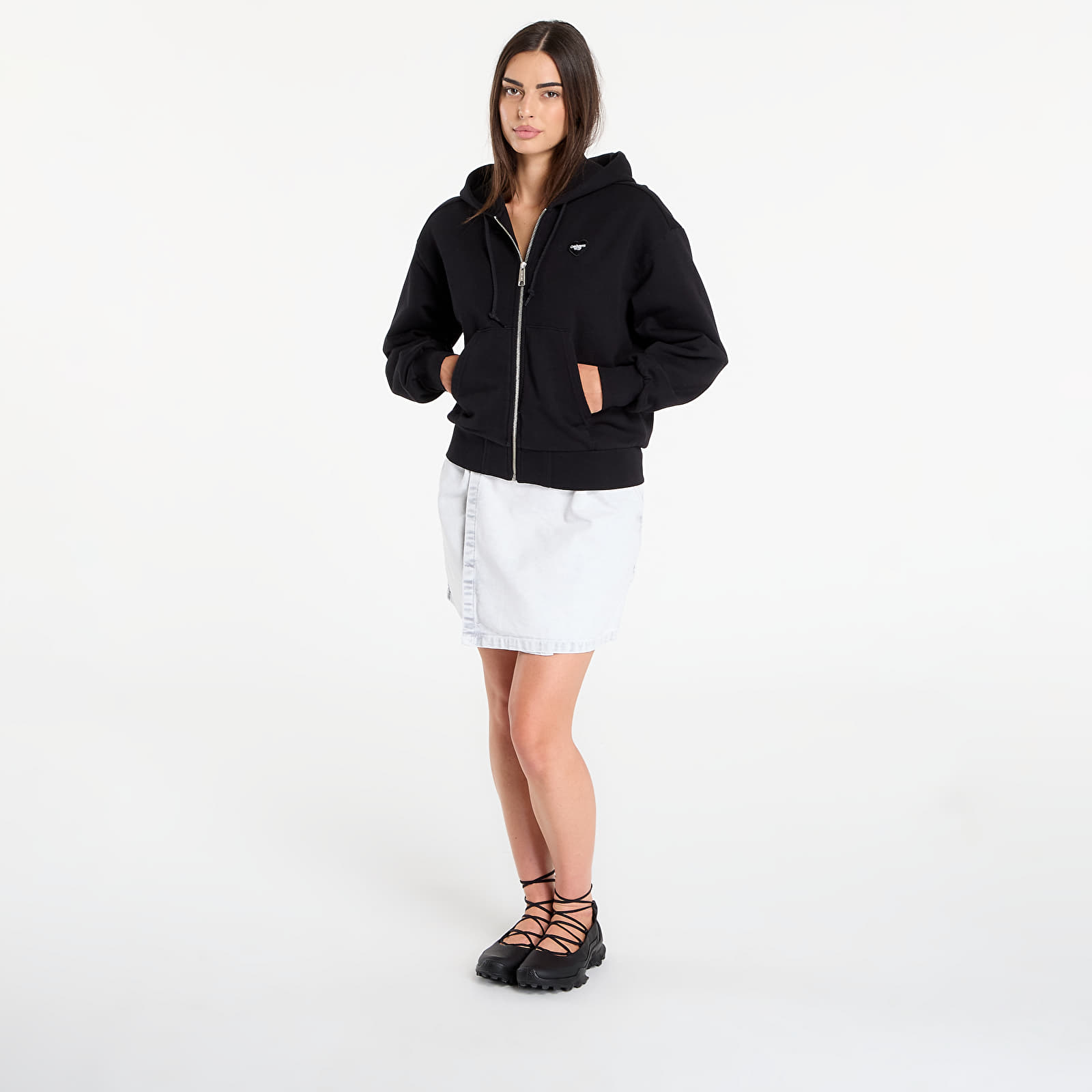 Hættetrøjer og sweatshirts Carhartt WIP W' Hooded Heart II Hartt Jacket Black