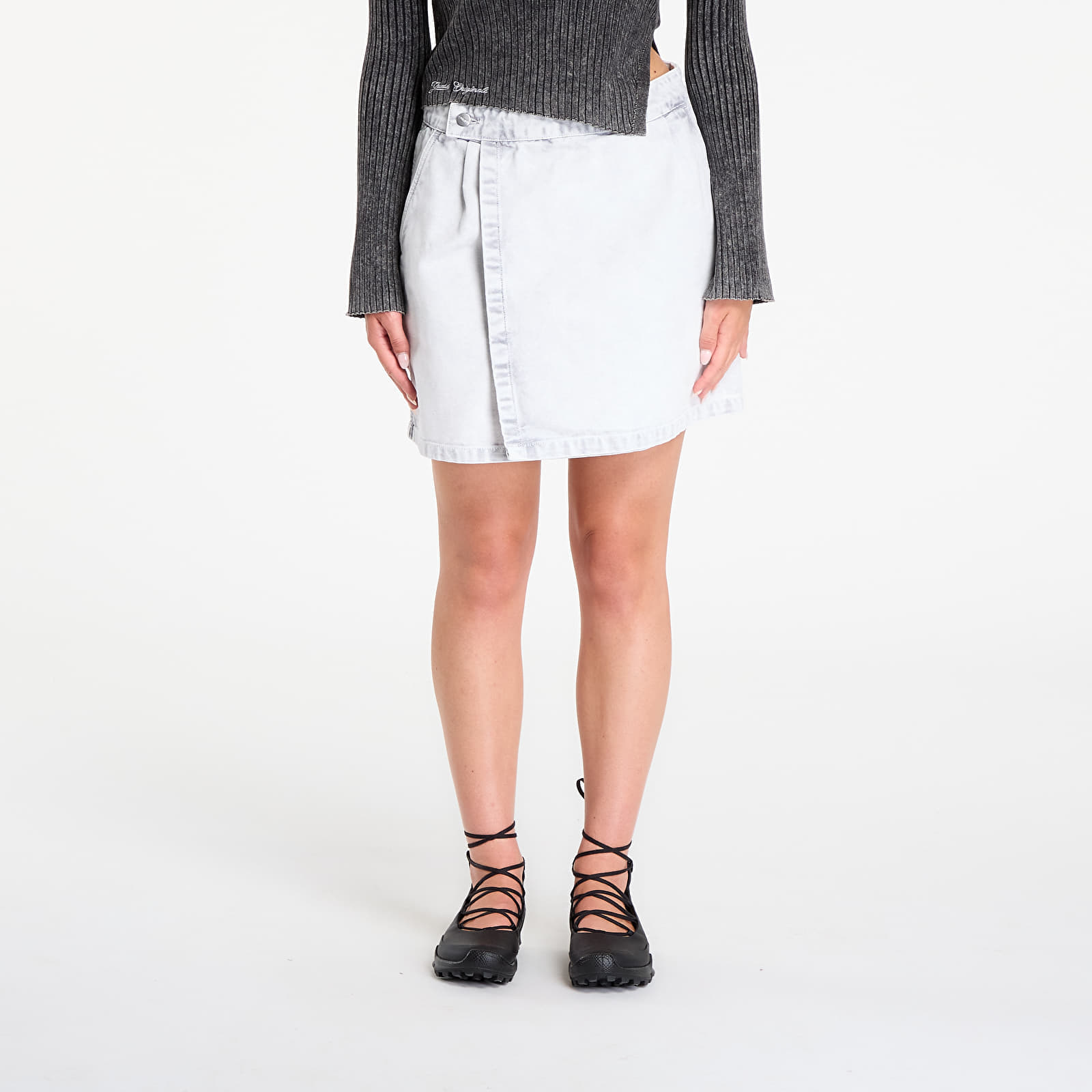 Fustă Carhartt WIP W Emery Skirt Black Chalk Wash L