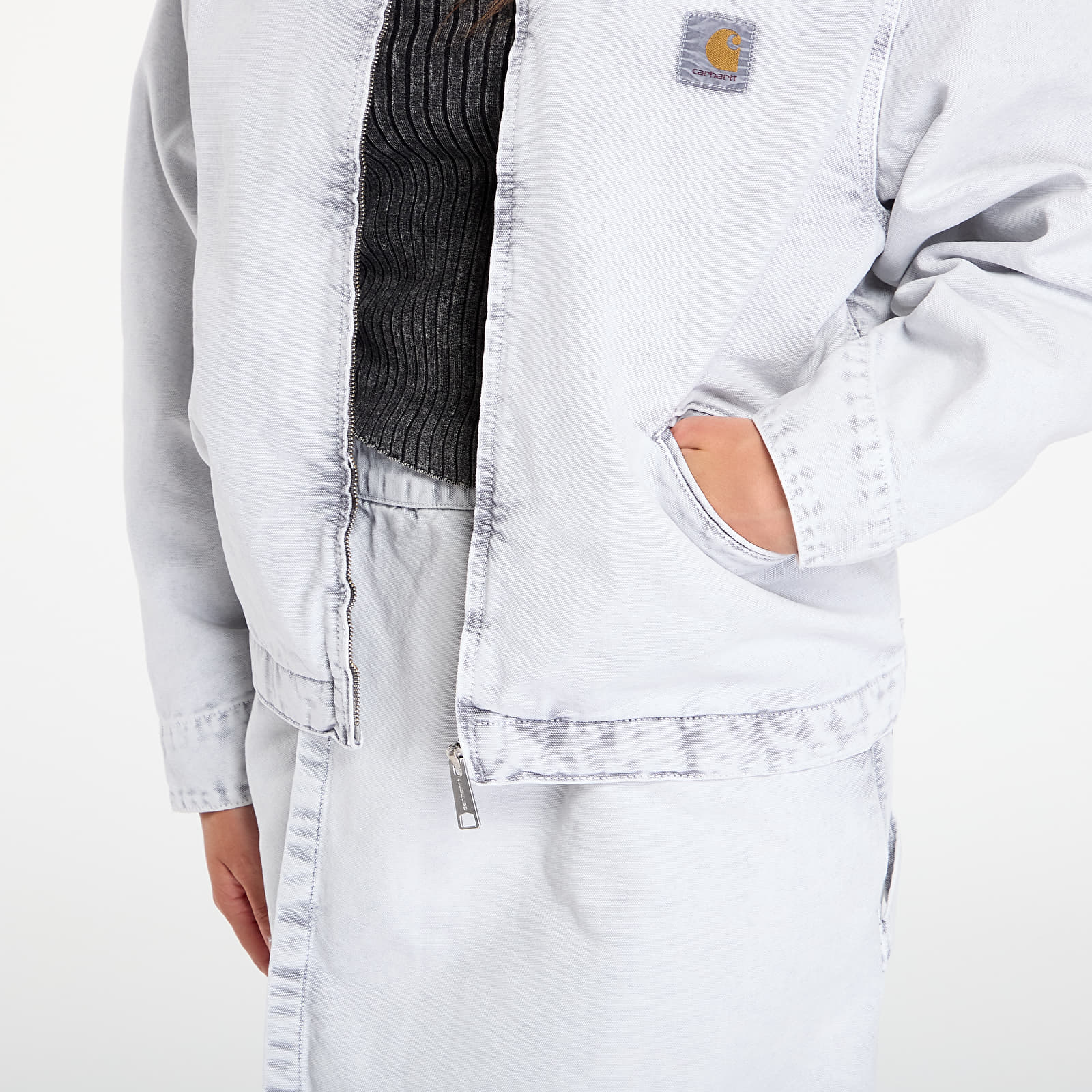 Jachete pentru bărbați Carhartt WIP OG Detroit Jacket UNISEX Black/ Black Chalk Wash