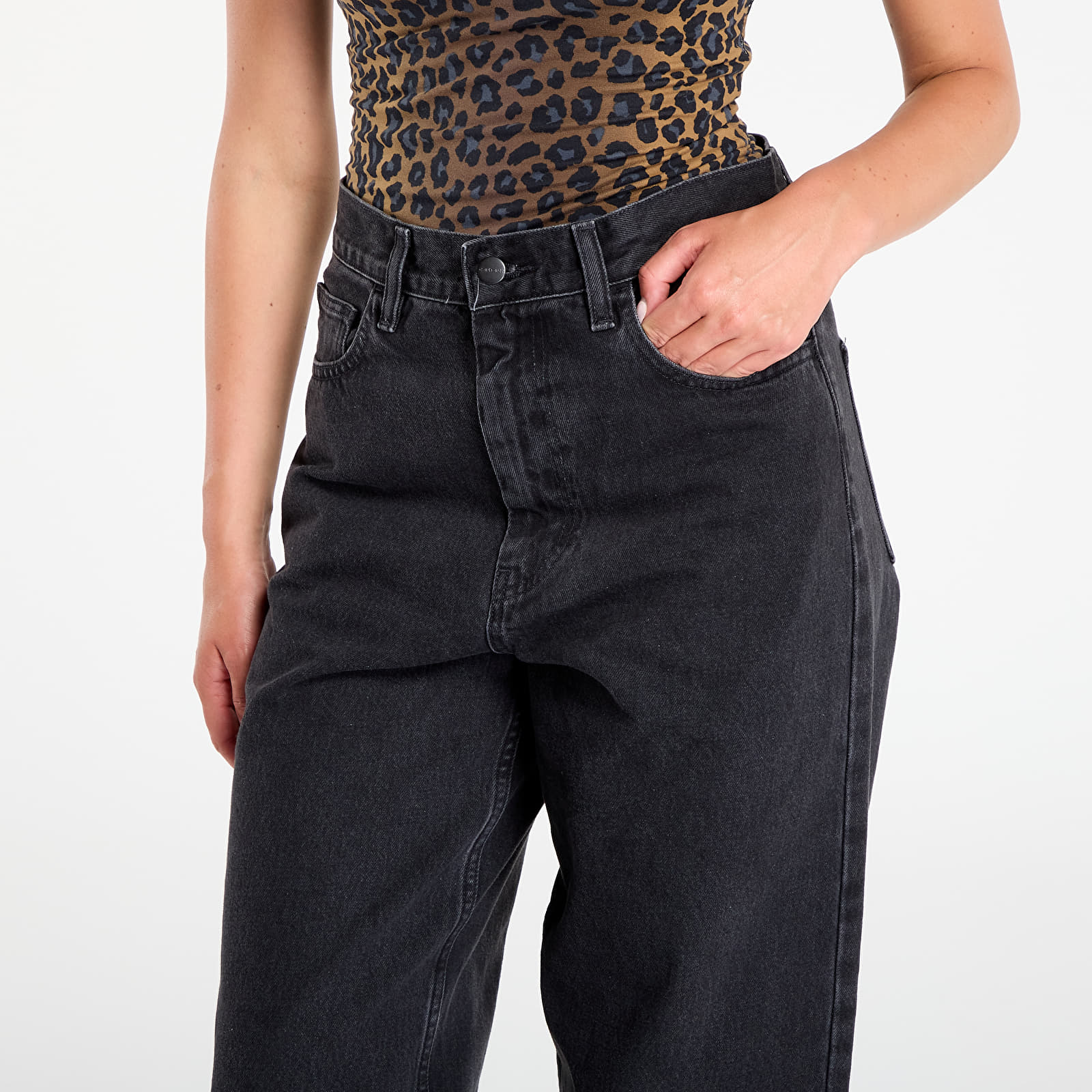 Jeans til kvinder Carhartt WIP W' Brandon Pant Black Stone Washed