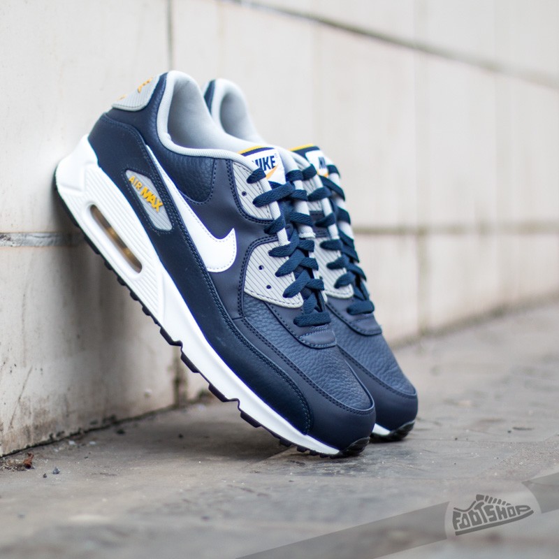nike air max 90 leather white herren