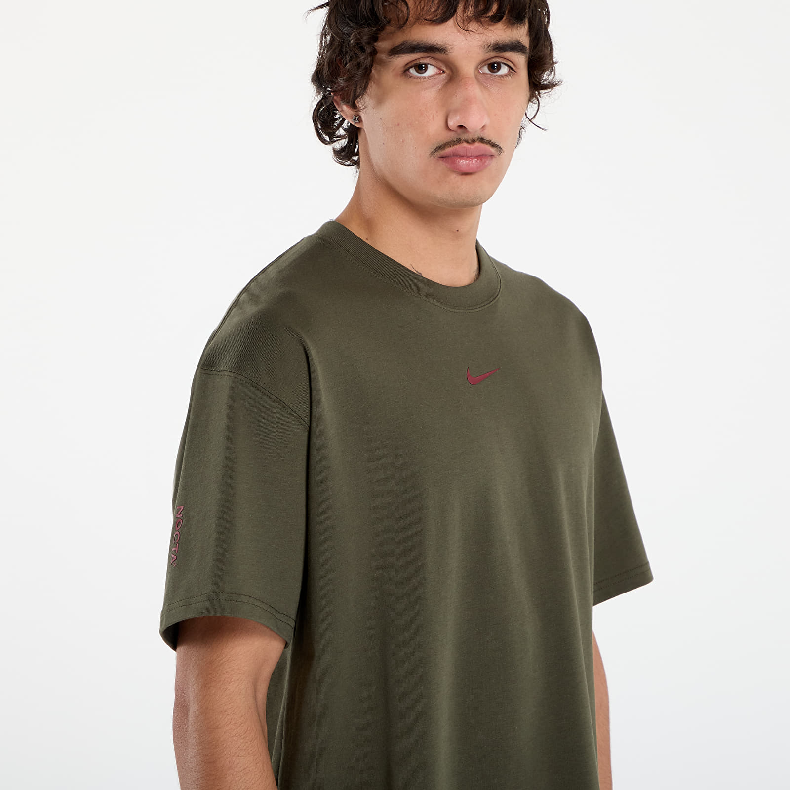 Trička Nike x NOCTA Men's T-Shirt Cargo Khaki/ Team Red