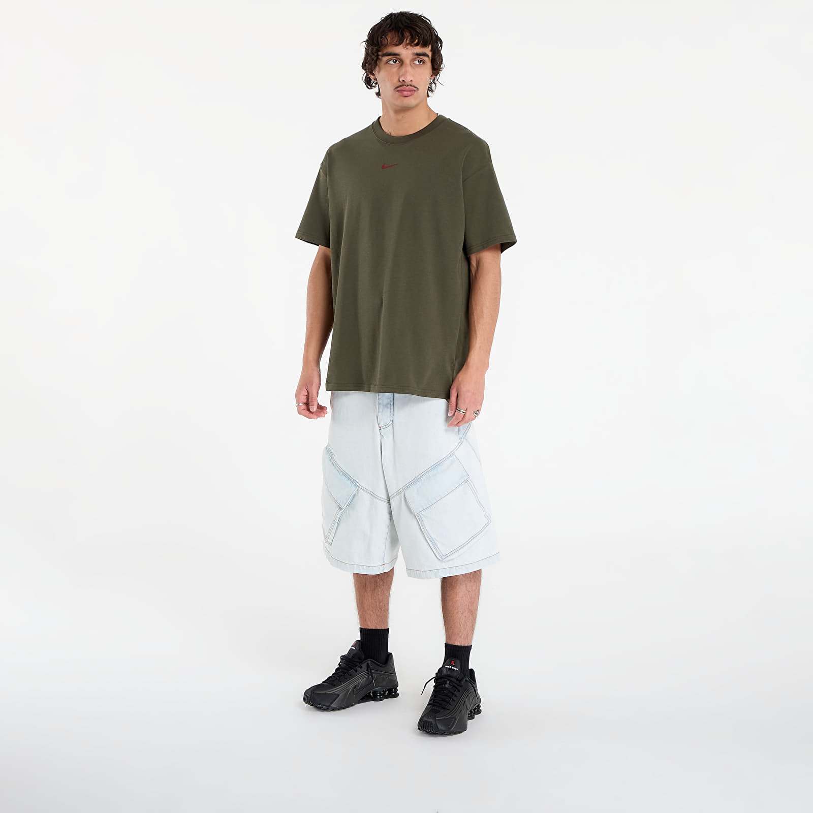 Trička Nike x NOCTA Men's T-Shirt Cargo Khaki/ Team Red