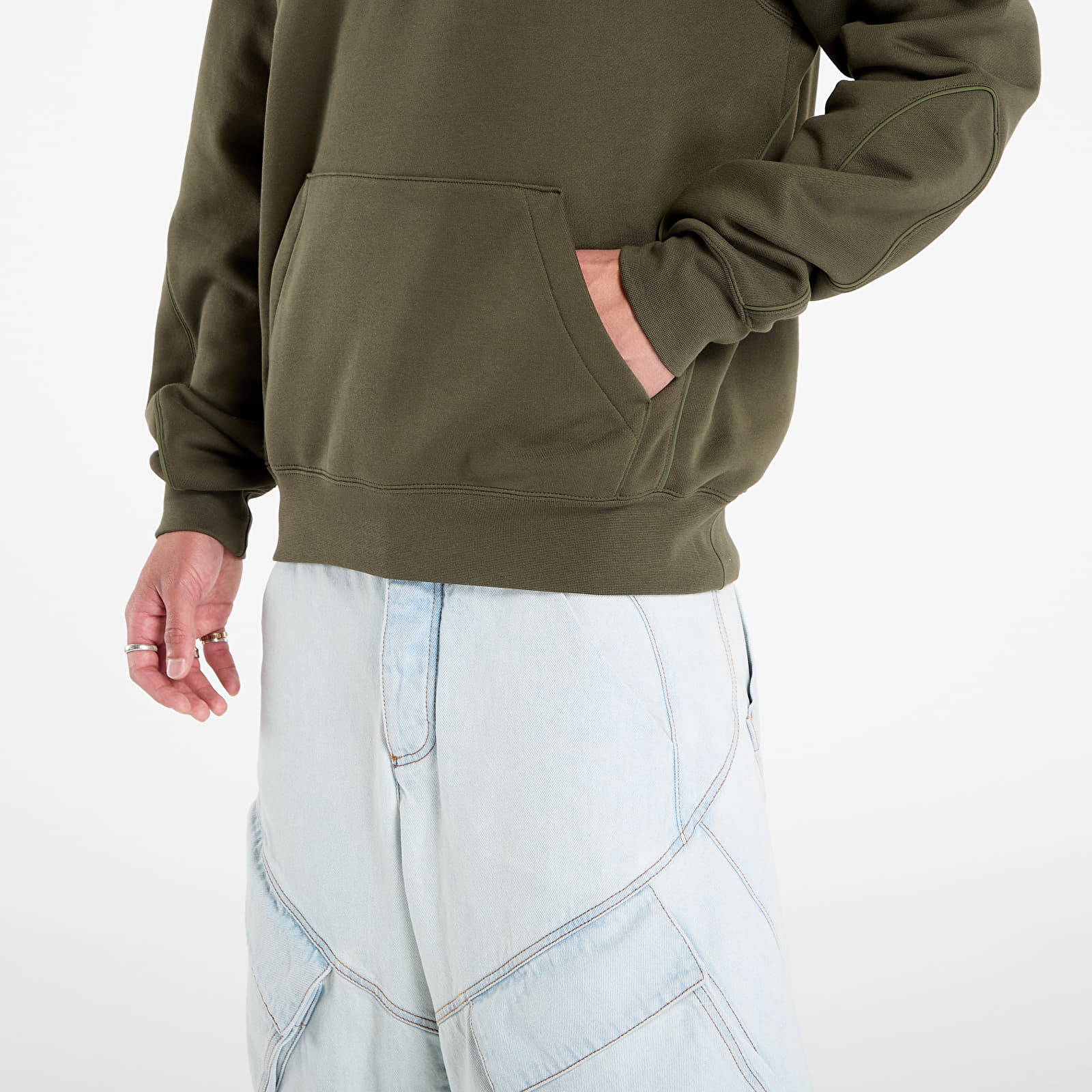 Felpe con cappuccio uomo Nike x NOCTA Men's Fleece Hoodie Cargo Khaki/ Team Red
