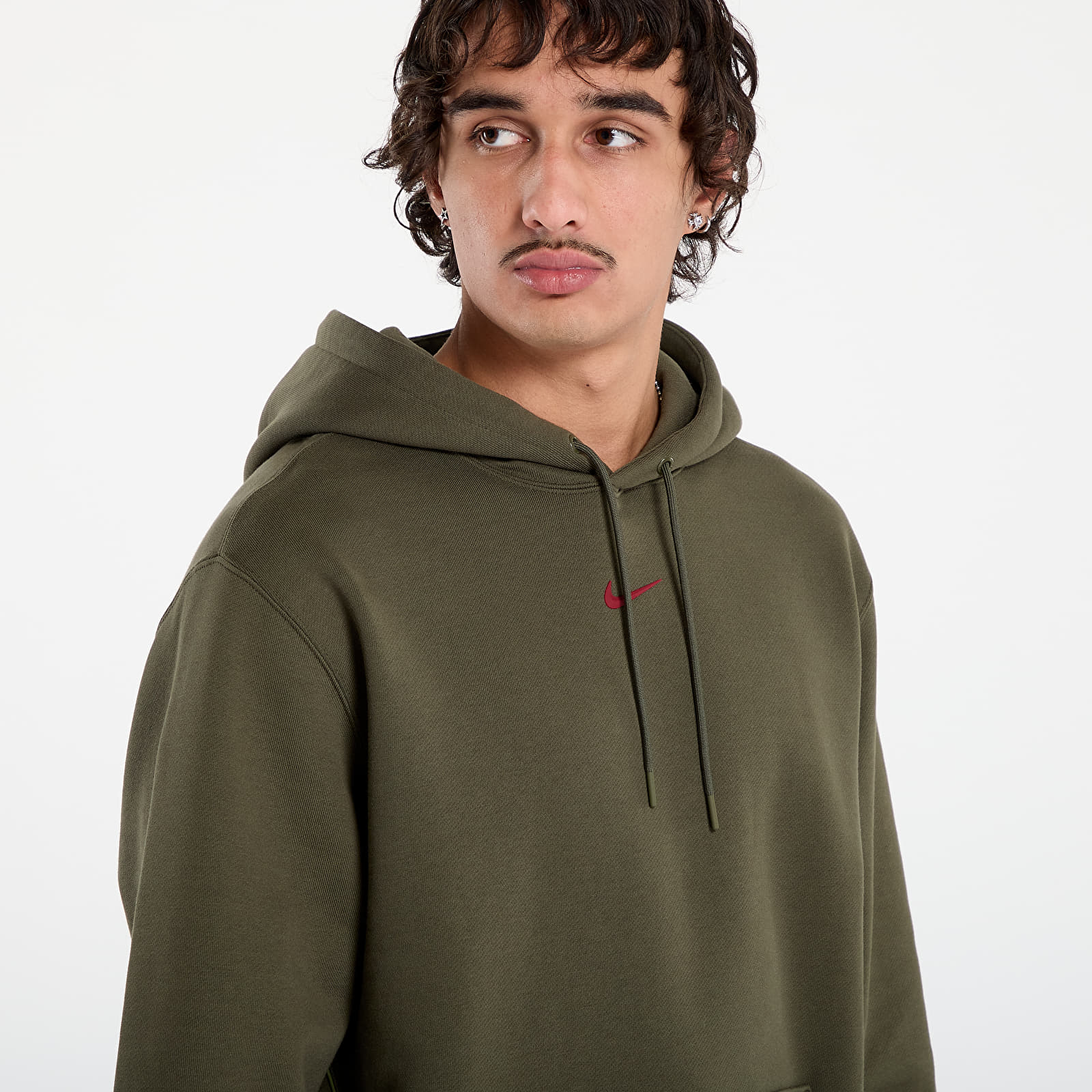 Felpe con cappuccio uomo Nike x NOCTA Men's Fleece Hoodie Cargo Khaki/ Team Red