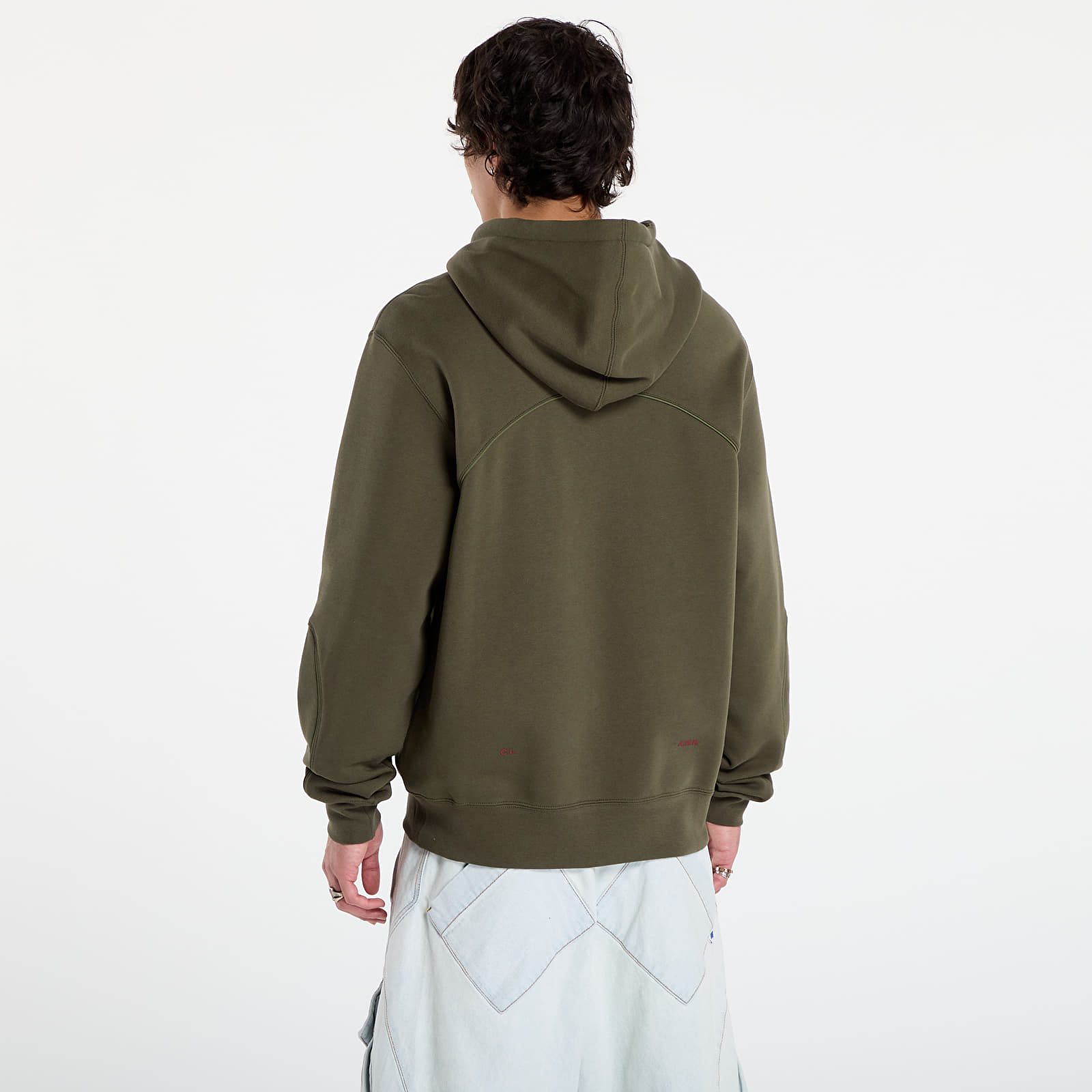Felpe con cappuccio uomo Nike x NOCTA Men's Fleece Hoodie Cargo Khaki/ Team Red