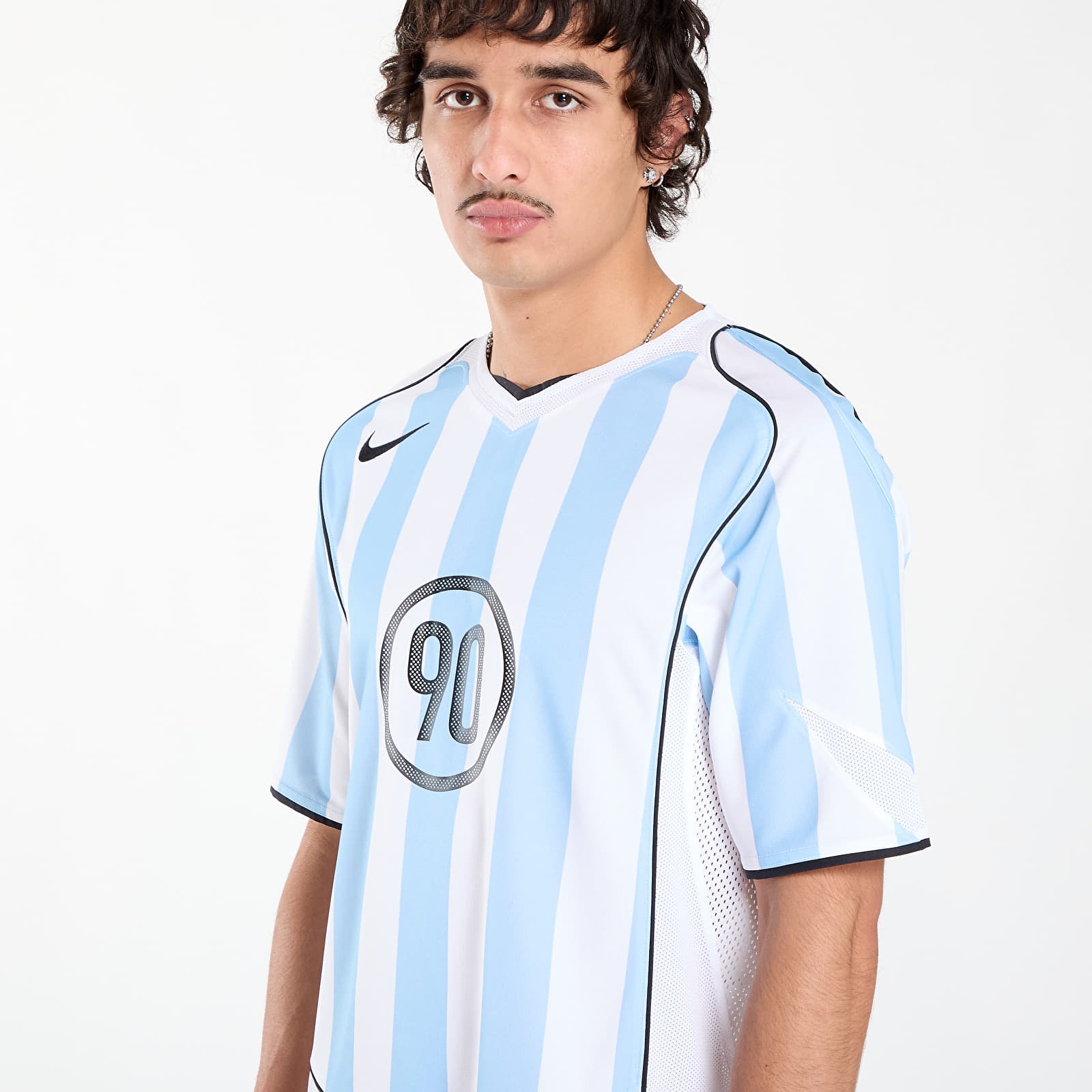 Maglie Nike Total 90 Men's Dri-FIT Soccer Jersey Psychic Blue/ White/ Black/ Black