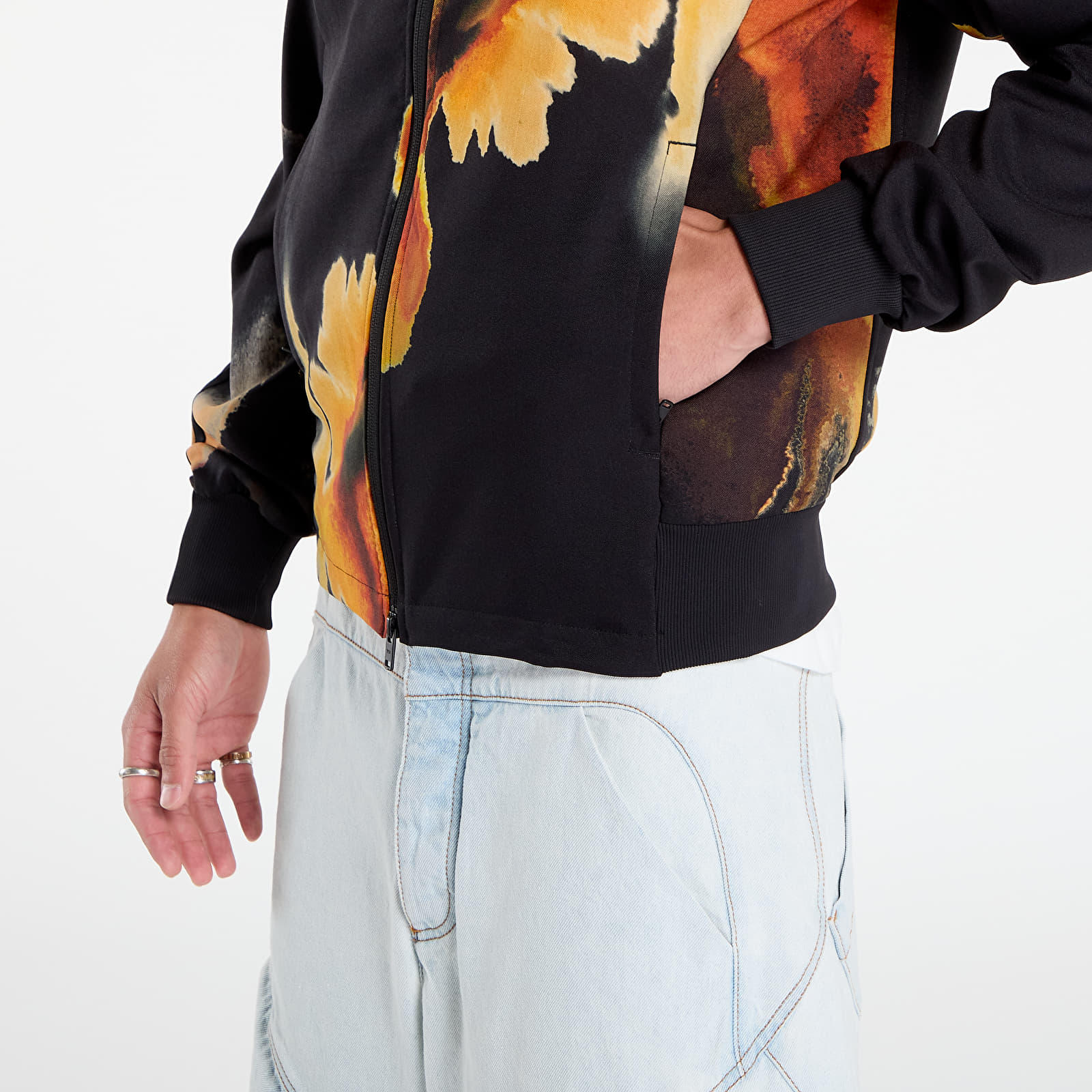 Men's hoodies Y-3 AOP Track Top 3-Stripes Black