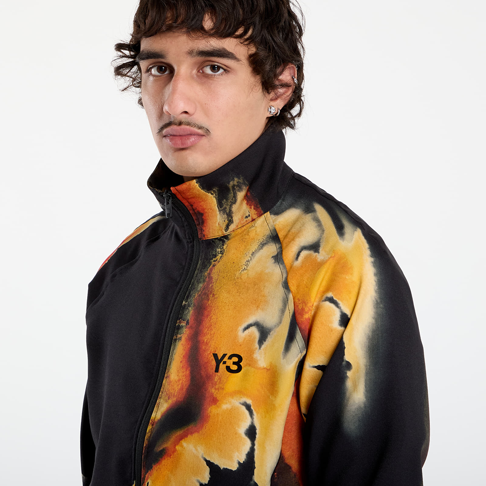Men's hoodies Y-3 AOP Track Top 3-Stripes Black