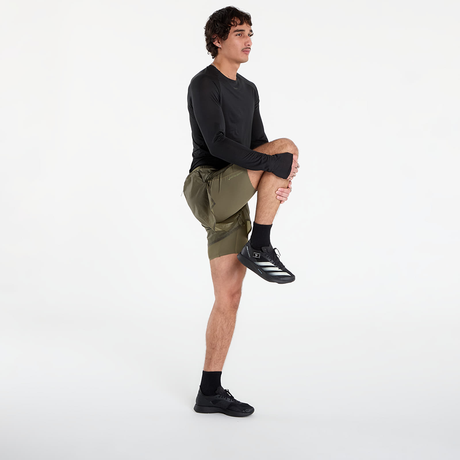 Pantaloncini uomo adidas Adi365 H.Koumori Running 2-In-1 Shorts Olive Strata