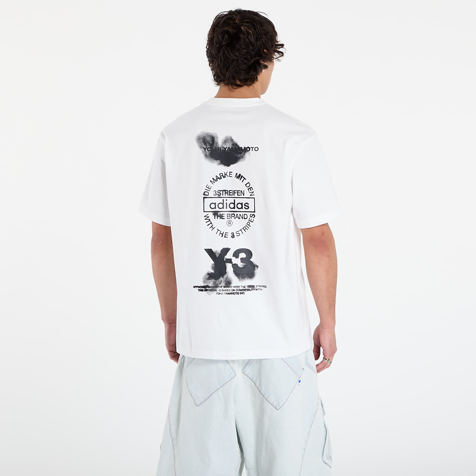 Tricouri bărbați Y-3 Graphic Short Sleeve Tee UNISEX Core White