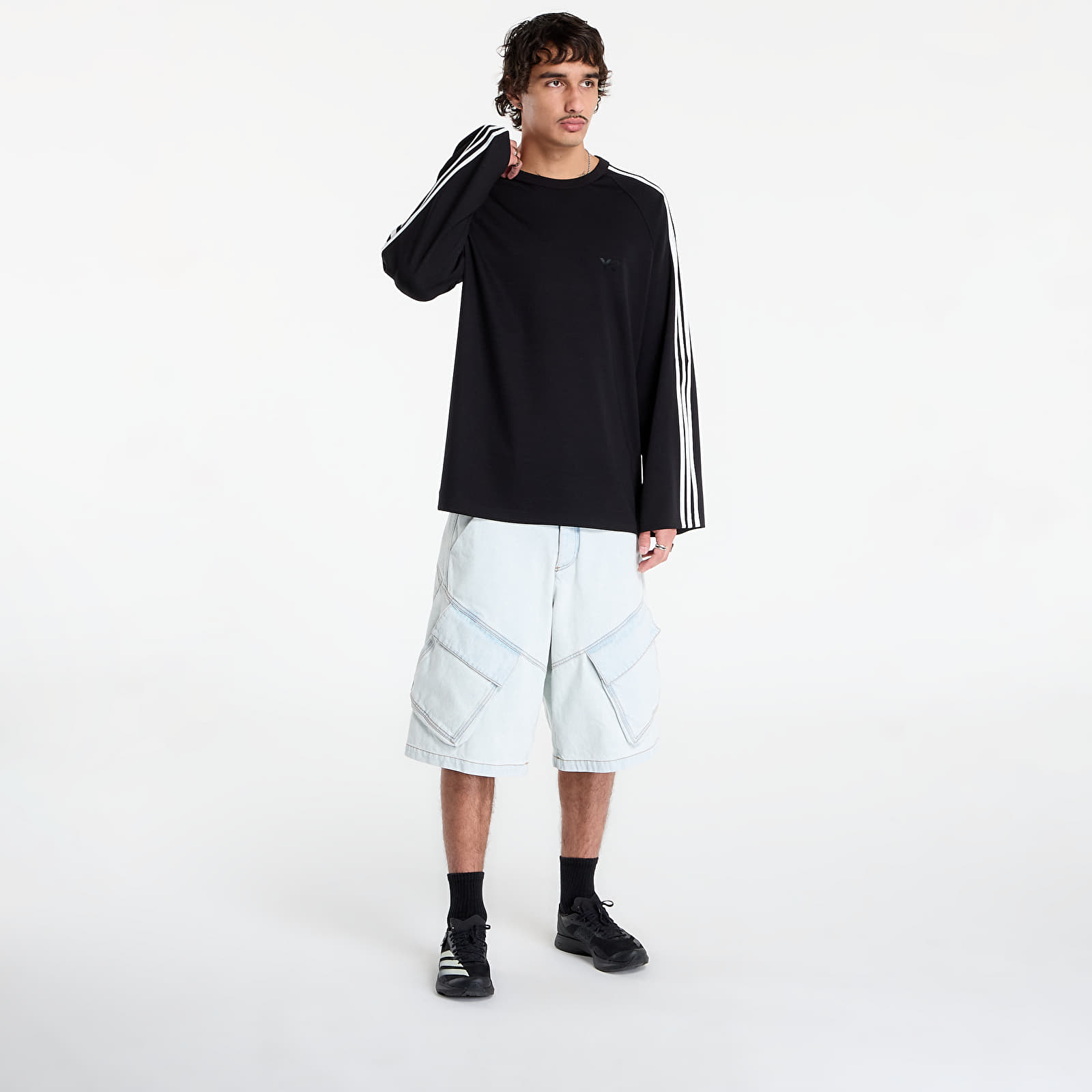 Férfi pólok Y-3 Wire Long Sleeve Tee UNISEX Black