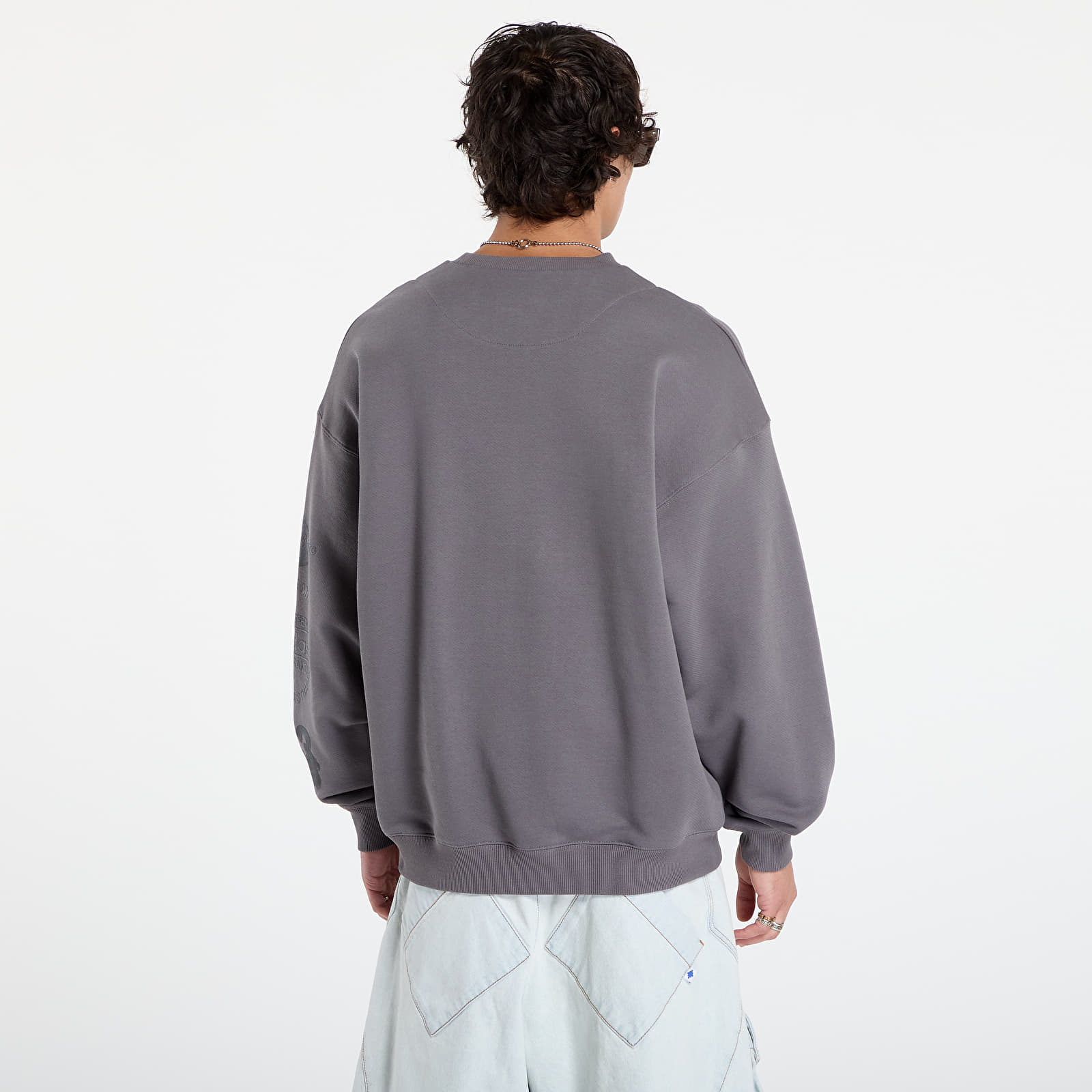 Hanorace pentru bărbați Y-3 Graphic Crew UNISEX Granite