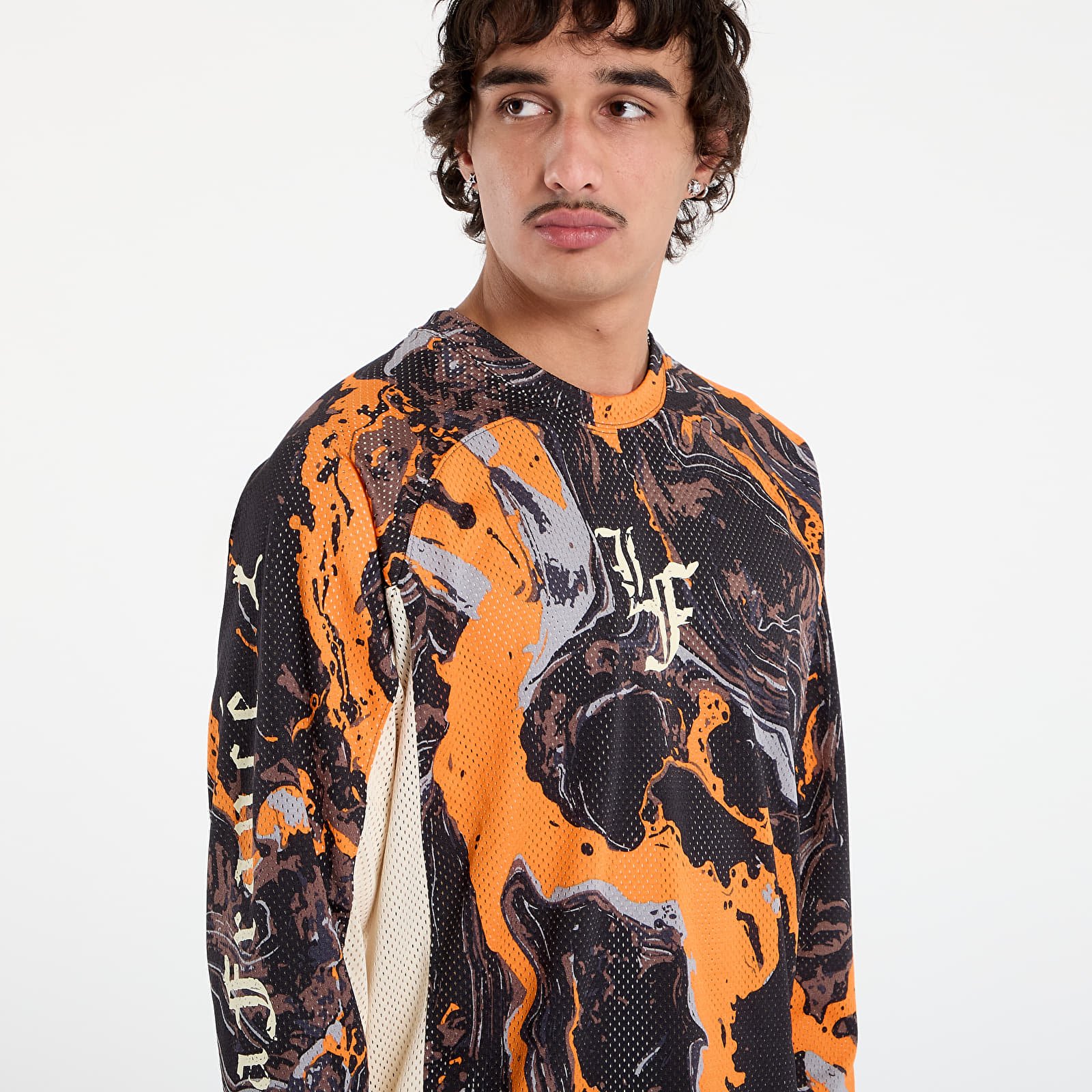 Férfi mezek Puma LaFrance HEEM Moto Jersey Orange Glo-AOP