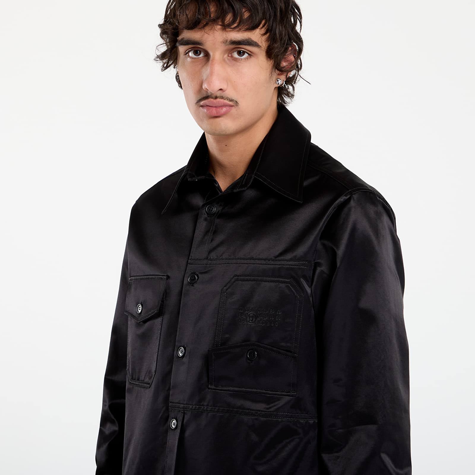 Ризи MM6 Long-Sleeved Shirt Black