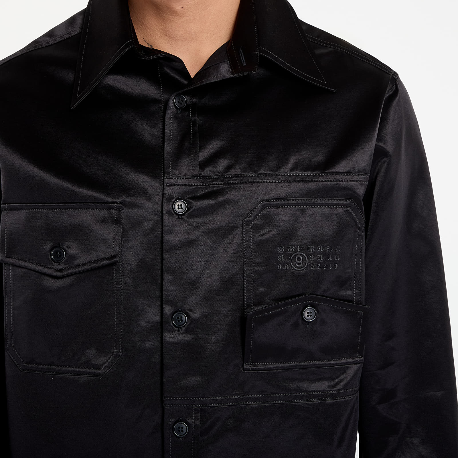 Ризи MM6 Long-Sleeved Shirt Black