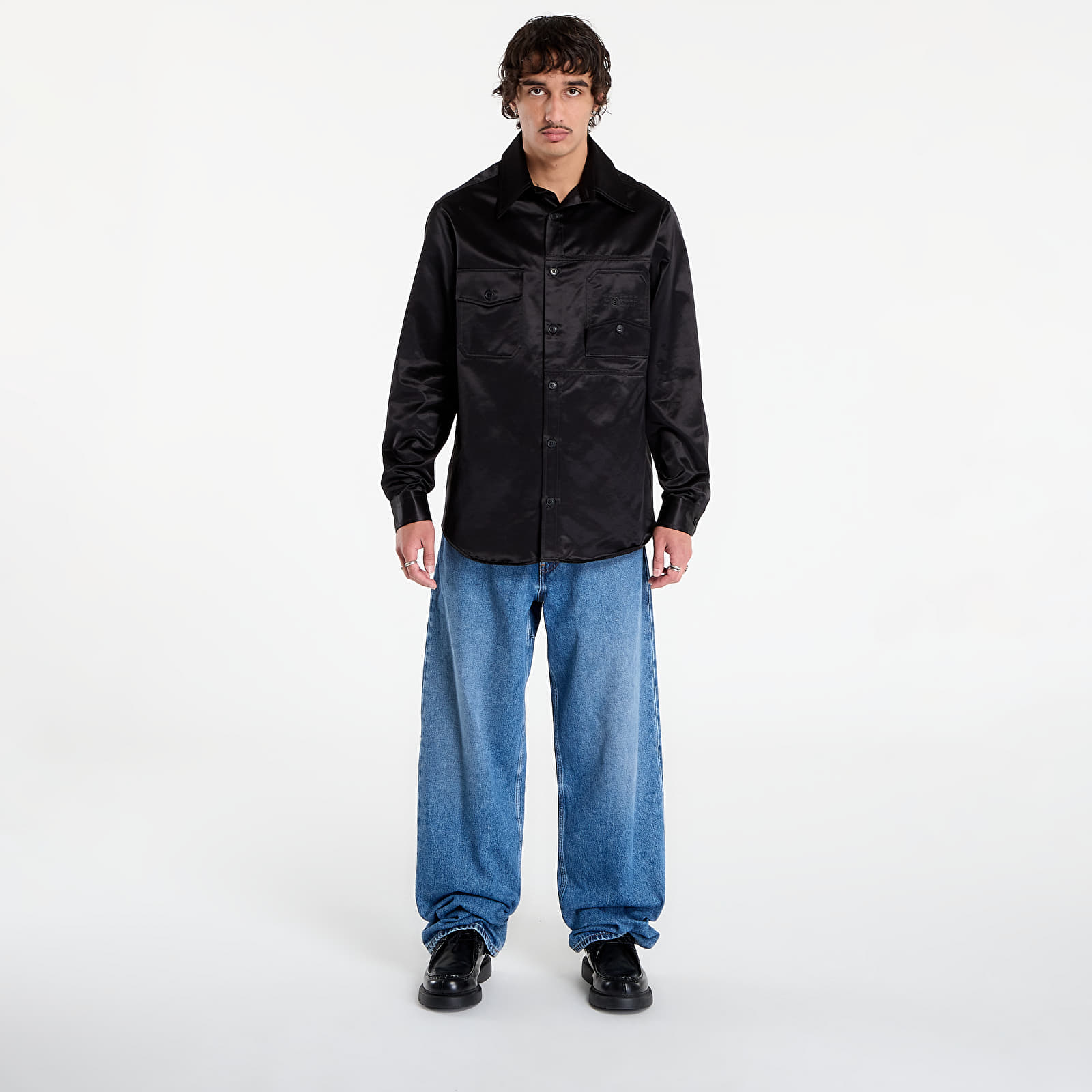 Ризи MM6 Long-Sleeved Shirt Black