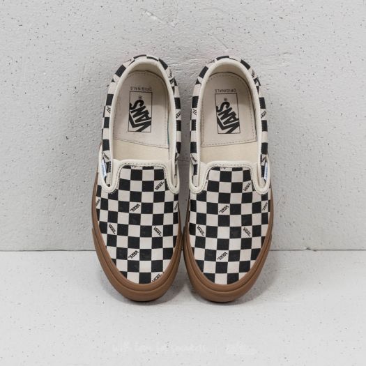 Men s shoes Vans OG Slip On 59 LX Suede Checkerboard Light Gum