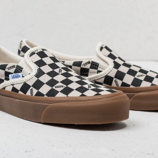 Men s shoes Vans OG Slip On 59 LX Suede Checkerboard Light Gum Footshop