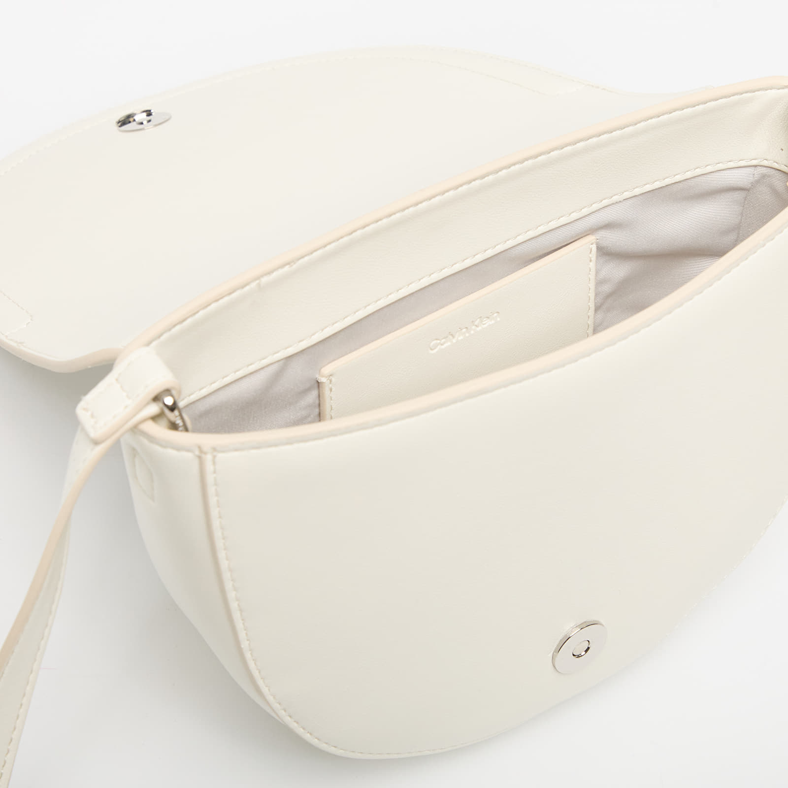 Borse a tracolla da uomo Calvin Klein Bold Ck Saddle Crossbody Lily White
