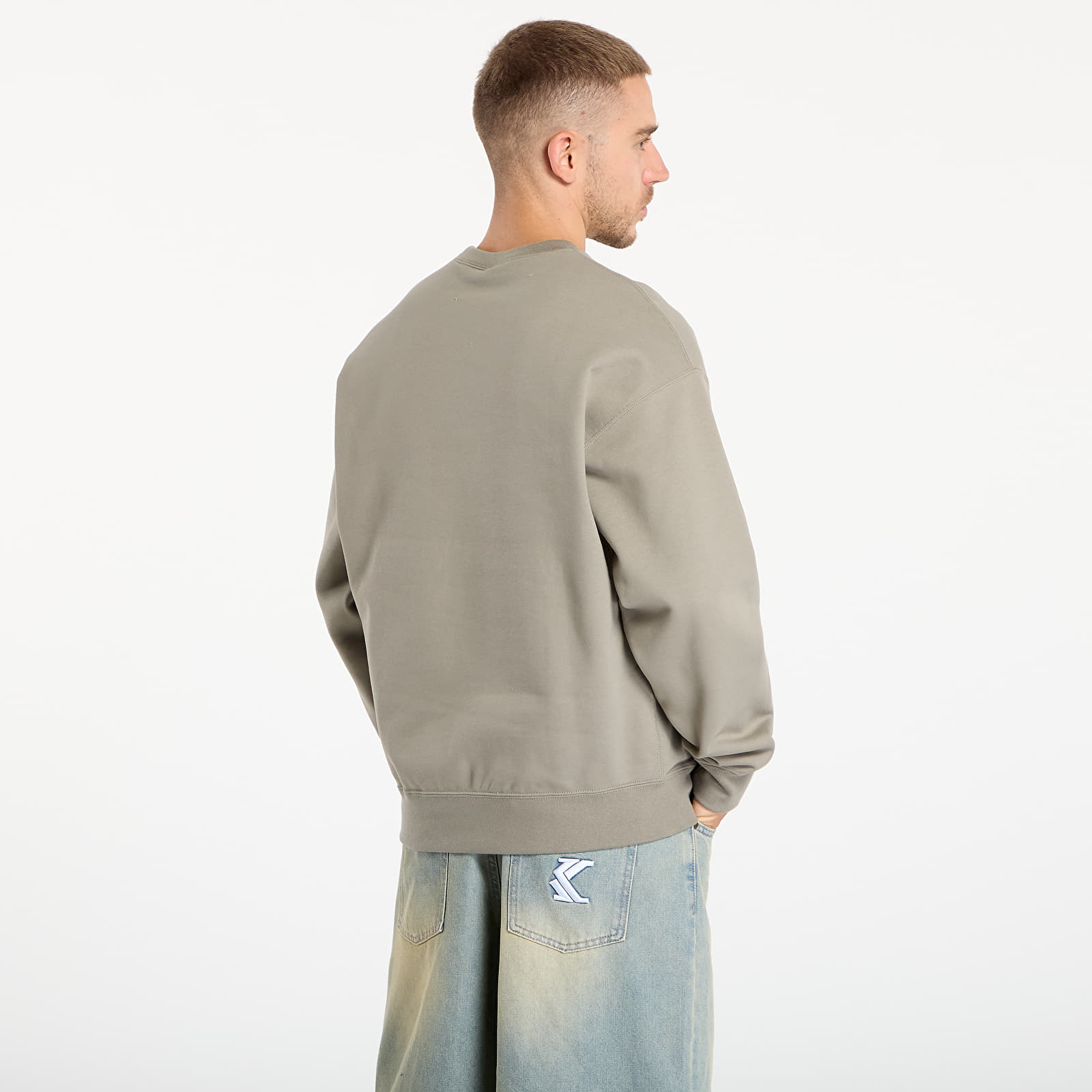 Hoodies and sweatshirts Nike Solo Swoosh Men's Fleece Crew Light Army/ White