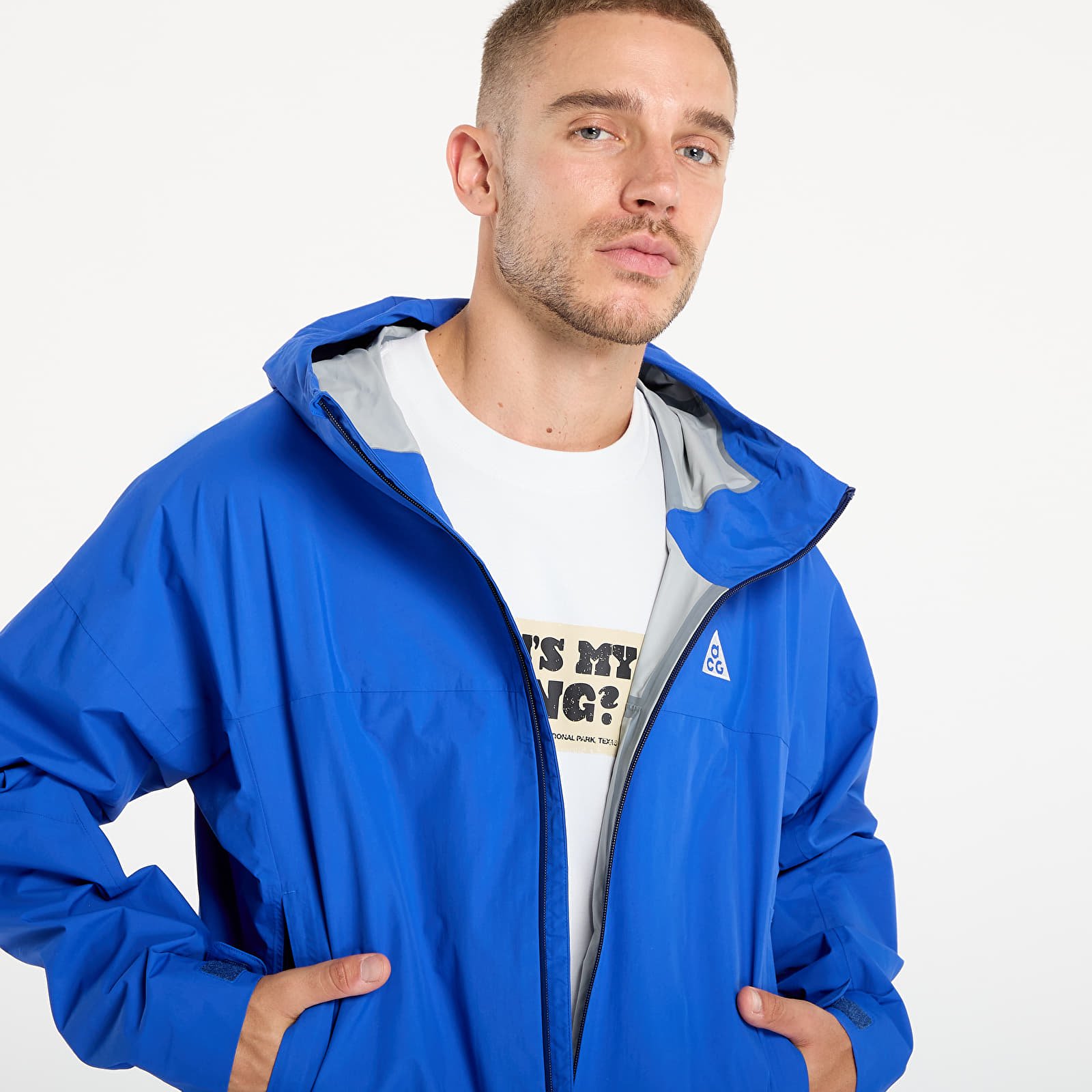 Jackets Nike ACG "Morpho" Men's Storm-FIT ADV Rain Jacket Game Royal/ Blue Void/ Summit White