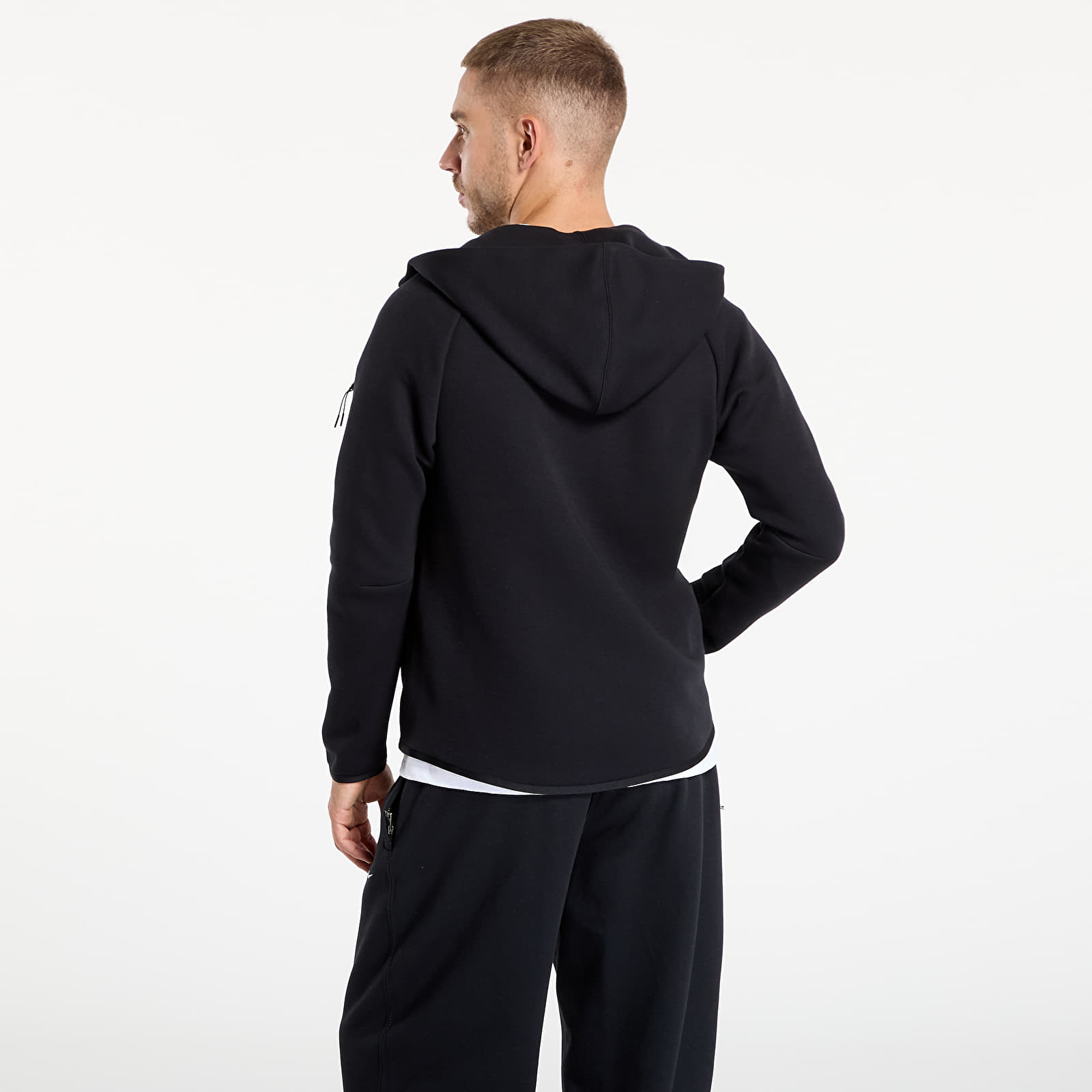 Női kapucnis pulcsik Nike Sportswear Tech Fleece Windrunner Women's Full-Zip Hoodie Black/ Black