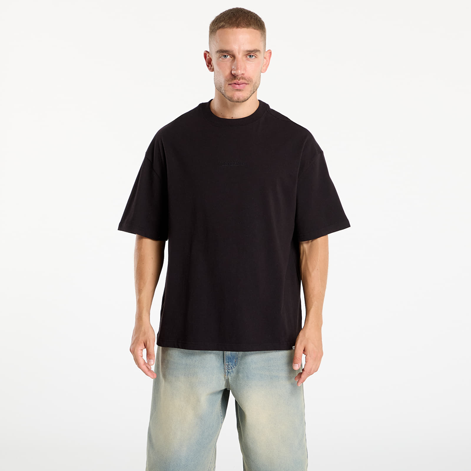 T-paita Mitchell & Ness Branded Script Oversized Tee Black XL