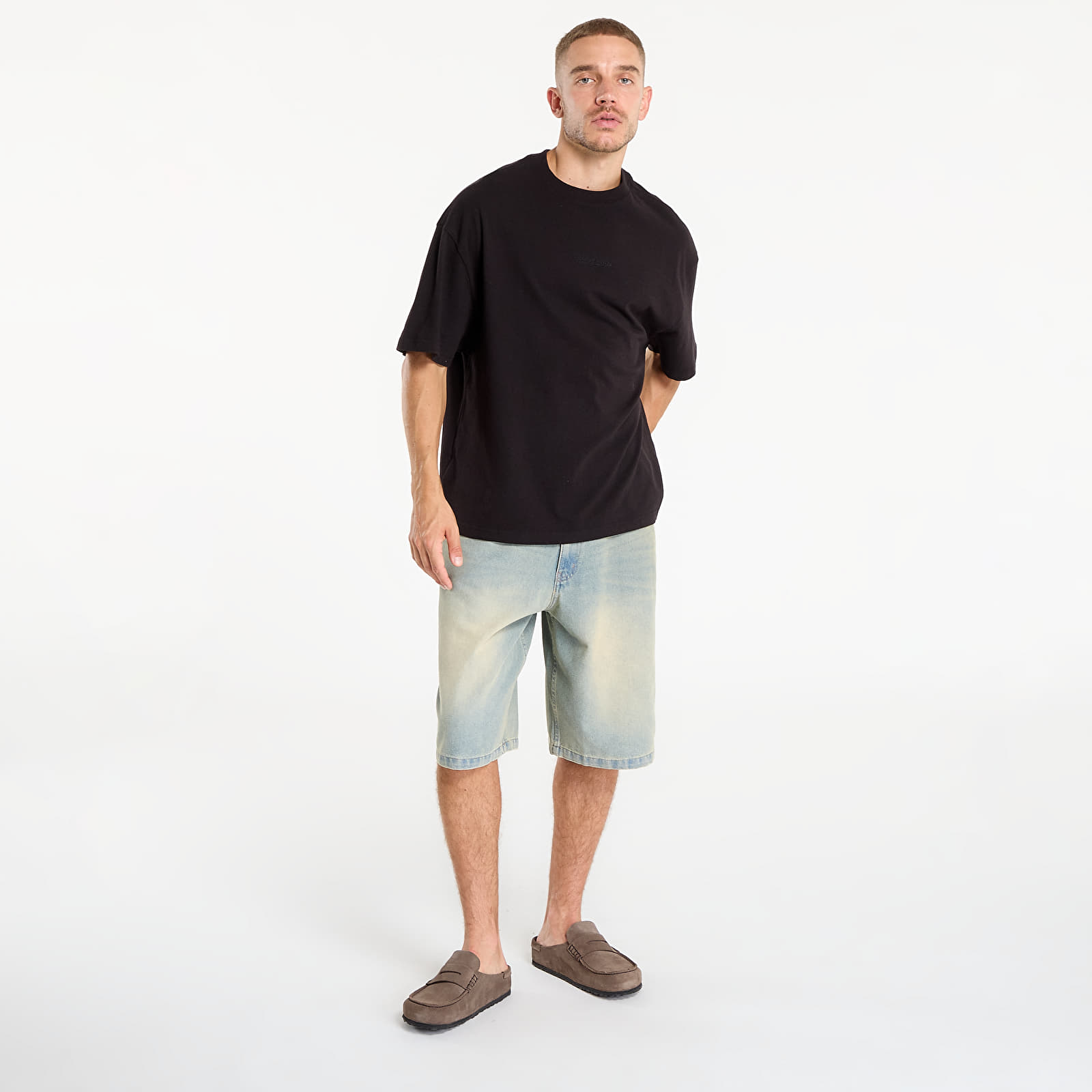 Vyriški marškinėliai Mitchell & Ness Branded Script Oversized Tee Black