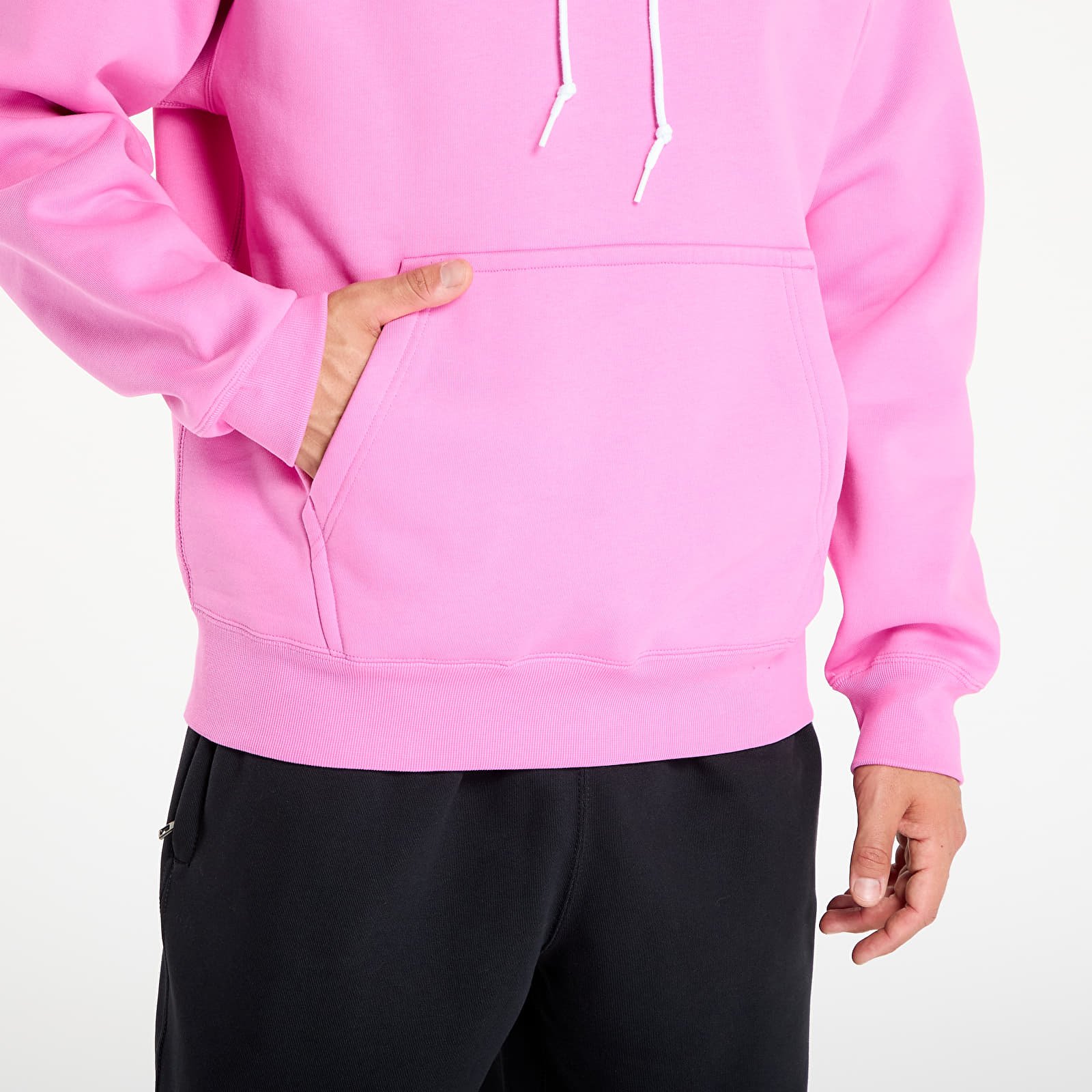 Bluzy Nike Solo Swoosh Men's Fleece Hoodie Playful Pink