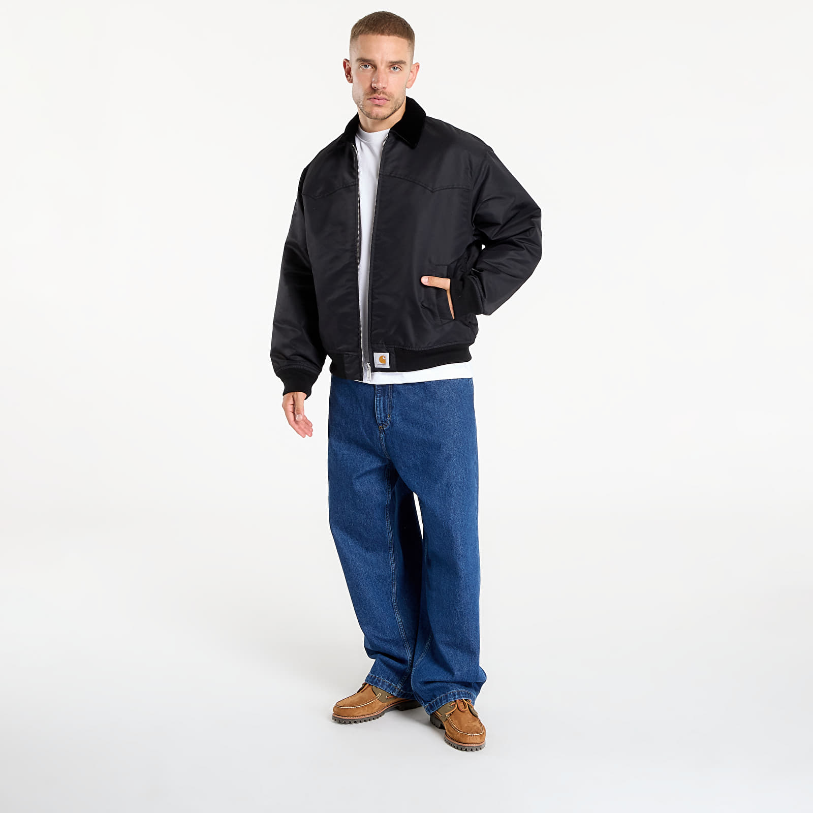 Jakker Carhartt WIP Santa Fe Alumni Jacket UNISEX Black/ Scarlet