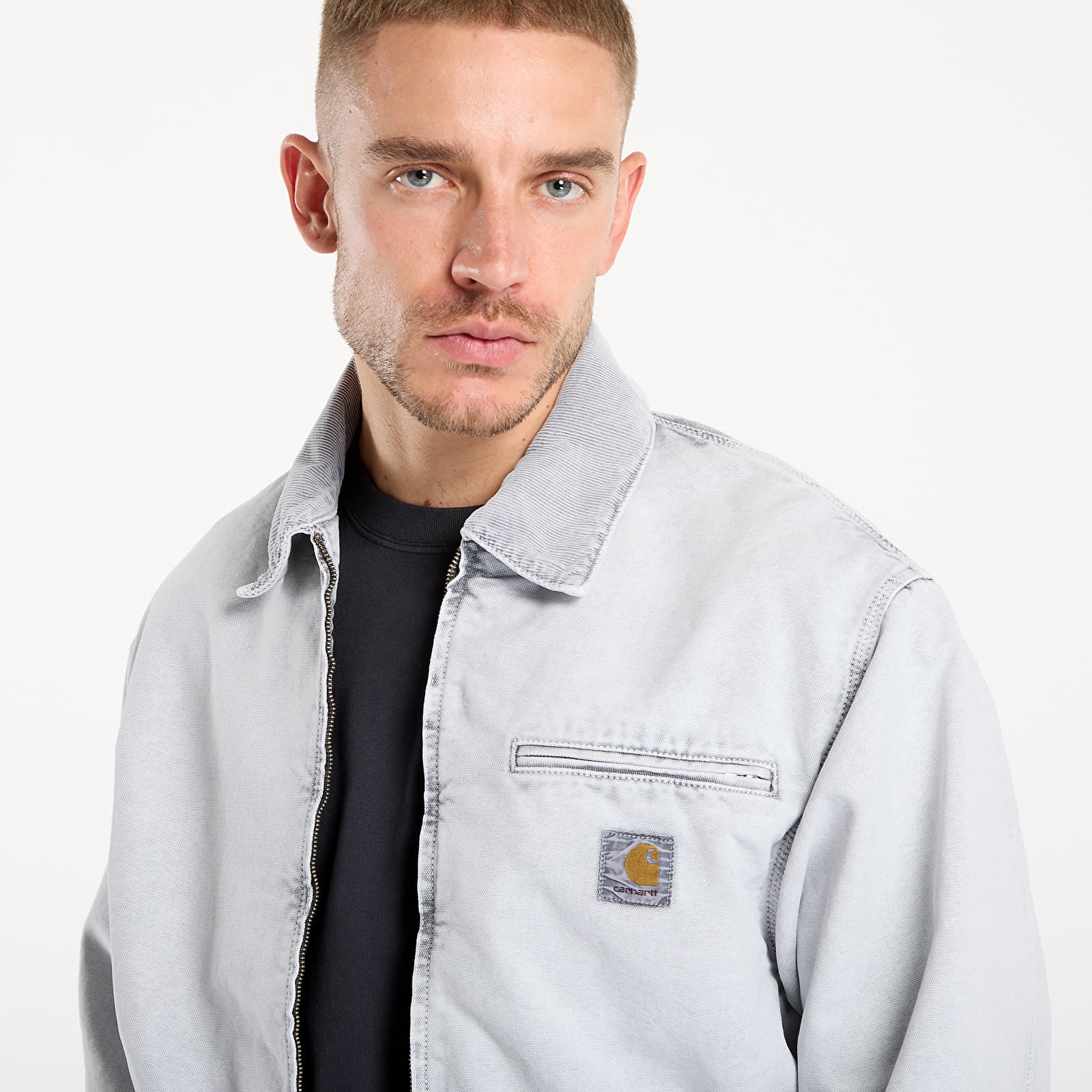 Jachete pentru bărbați Carhartt WIP OG Detroit Jacket UNISEX Black/ Black Chalk Wash