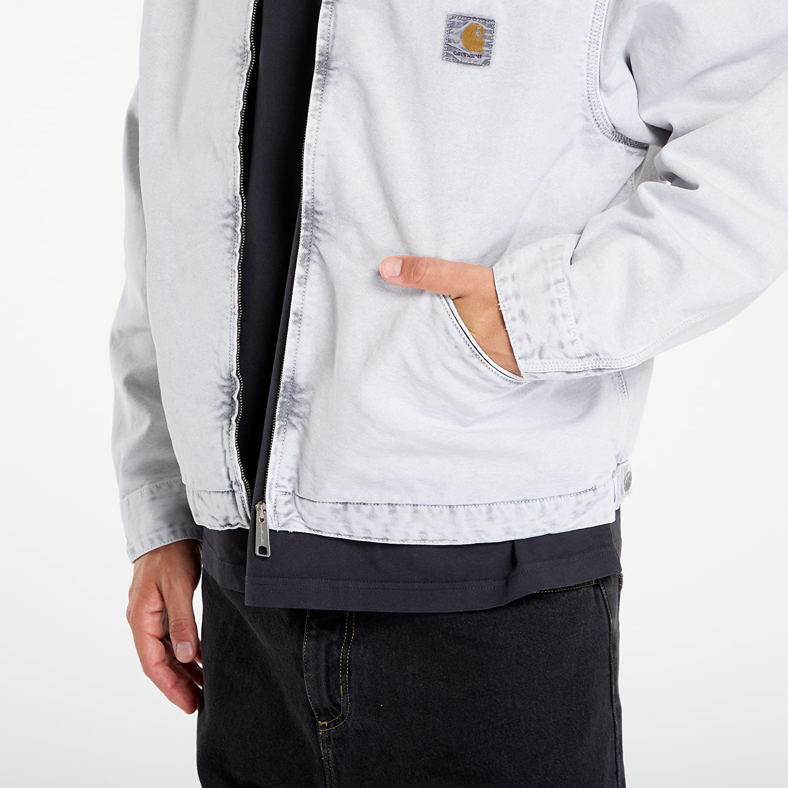 Jachete pentru bărbați Carhartt WIP OG Detroit Jacket UNISEX Black/ Black Chalk Wash