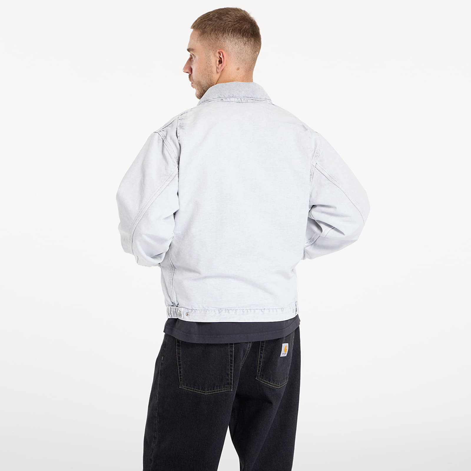 Jachete pentru bărbați Carhartt WIP OG Detroit Jacket UNISEX Black/ Black Chalk Wash