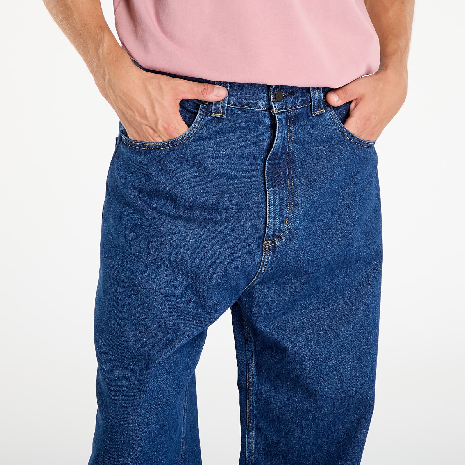 Blugi bărbați Carhartt WIP Brandon Pant Blue Stone Washed