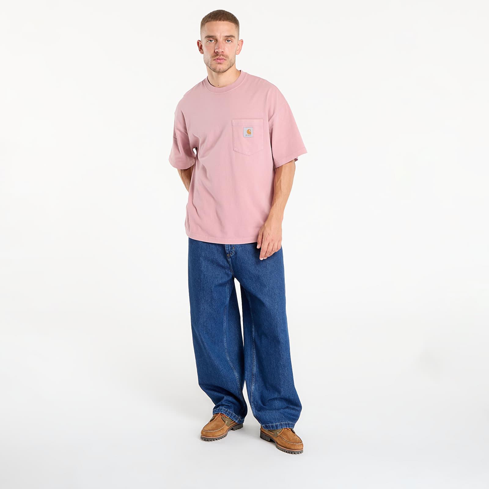 Blugi bărbați Carhartt WIP Brandon Pant Blue Stone Washed