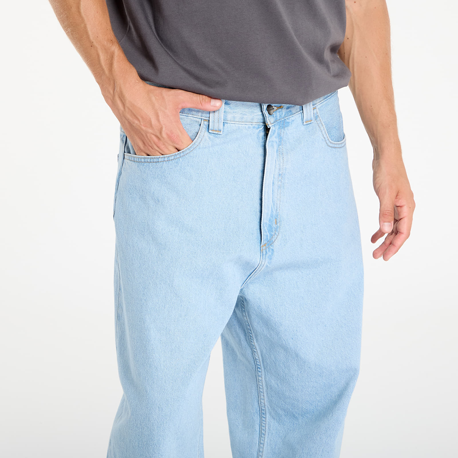 Jeans til mænd Carhartt WIP Brandon Pant Blue Heavy Stone Bleached