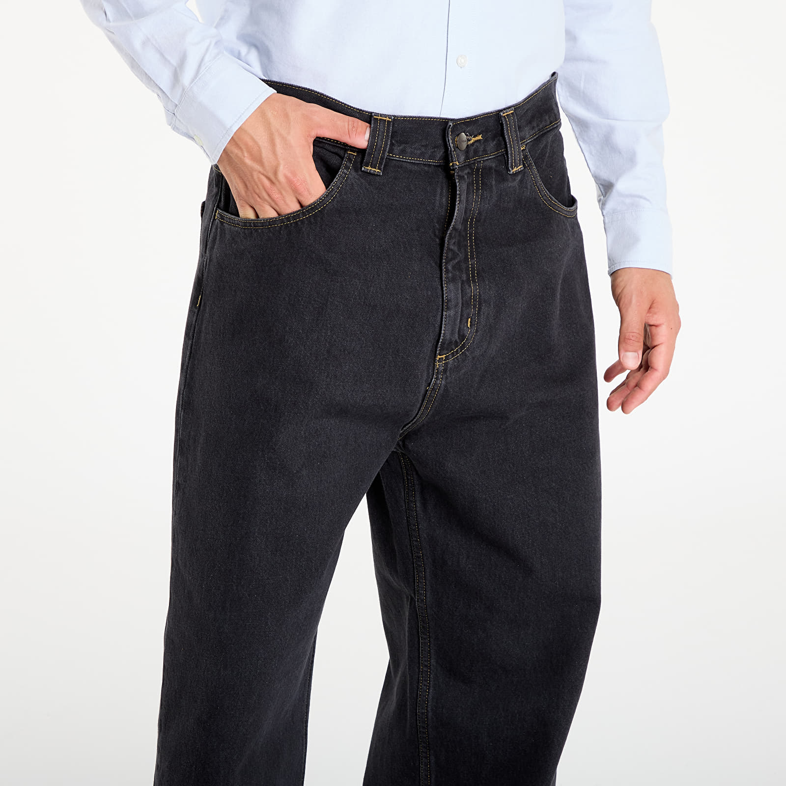 Jeans til mænd Carhartt WIP Brandon Pant Black Stone Washed