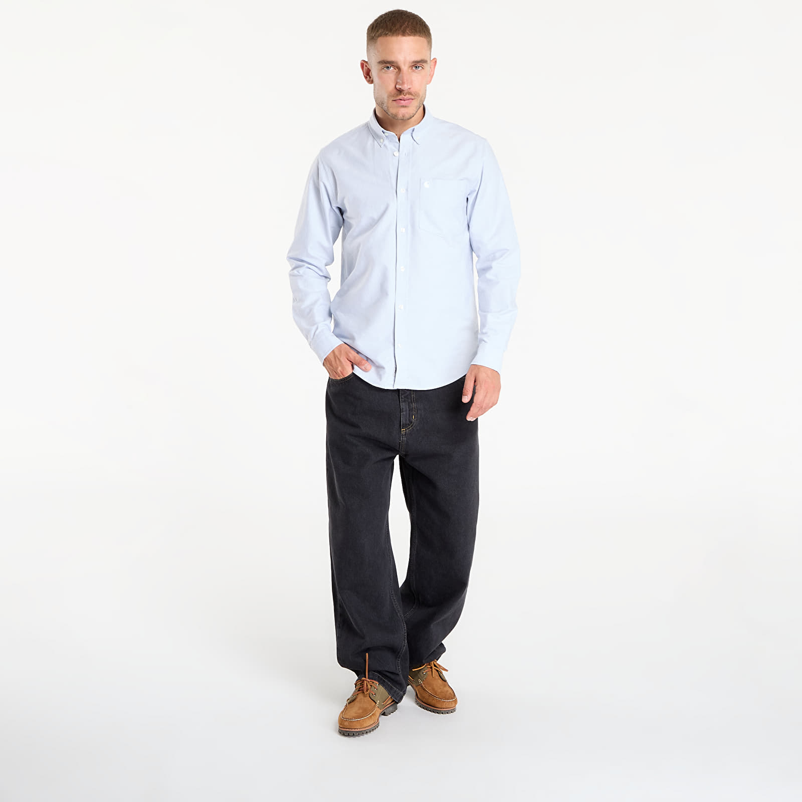Jeans til mænd Carhartt WIP Brandon Pant Black Stone Washed