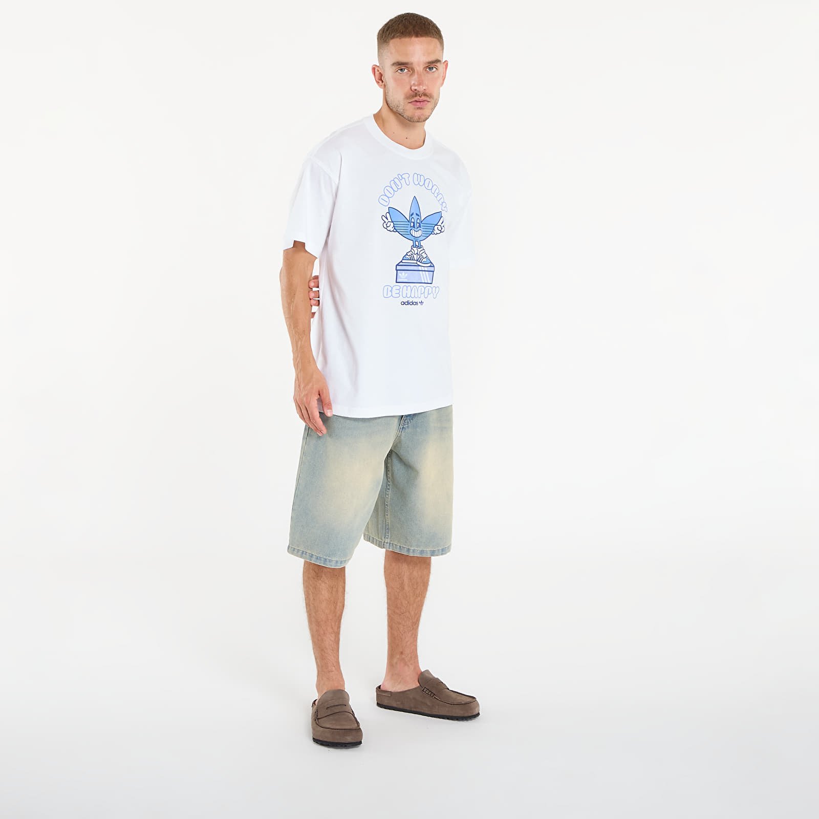 Vyriški marškinėliai adidas Smile Treffy T White